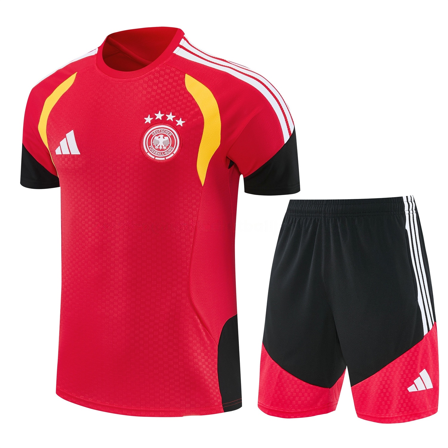 Germany 2026 Short-Sleeve Training Set - Red Top and Black Shorts - Unitedfutballjersey