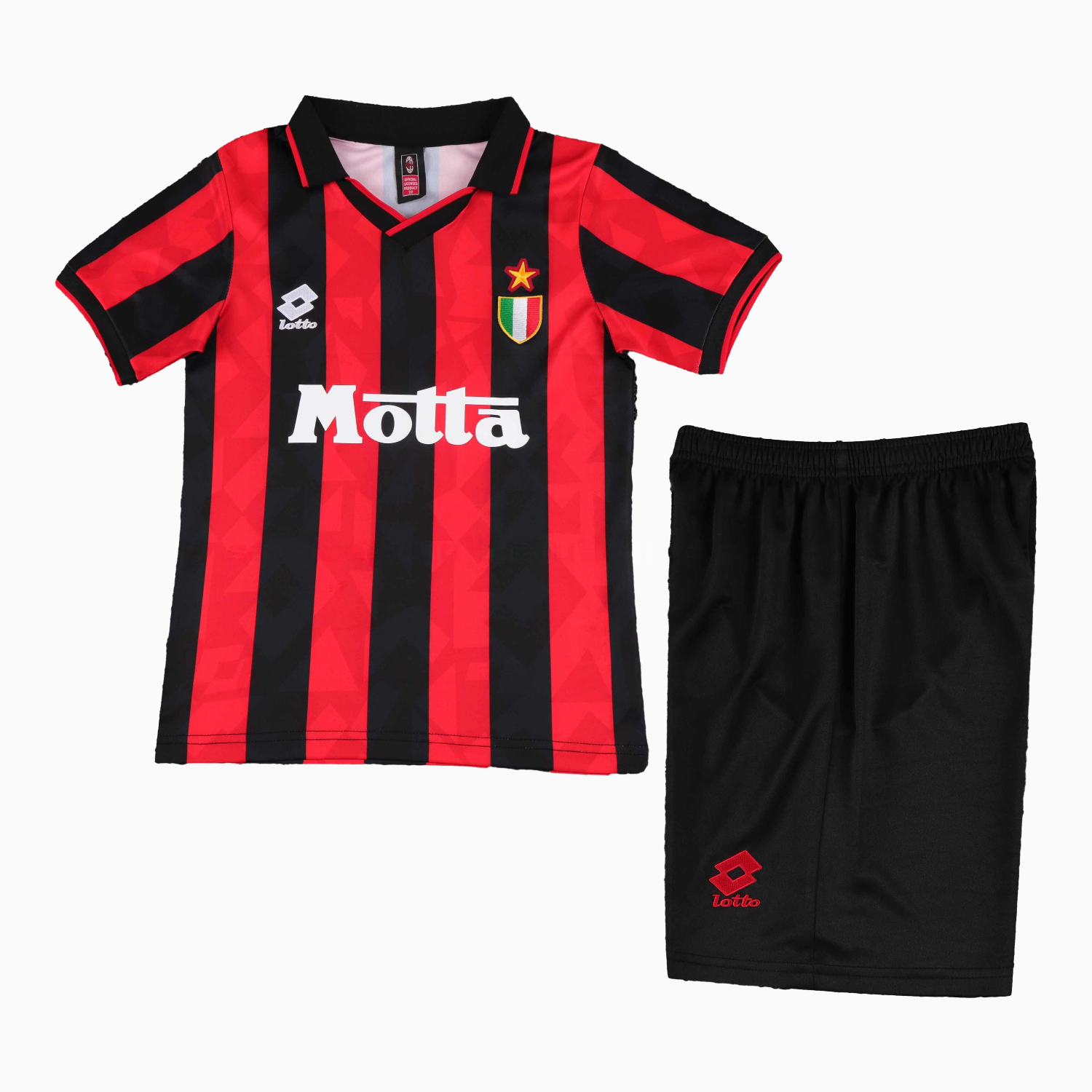 Retro AC Milan 1993-94 Home Kids Kit - Unitedfutballjersey