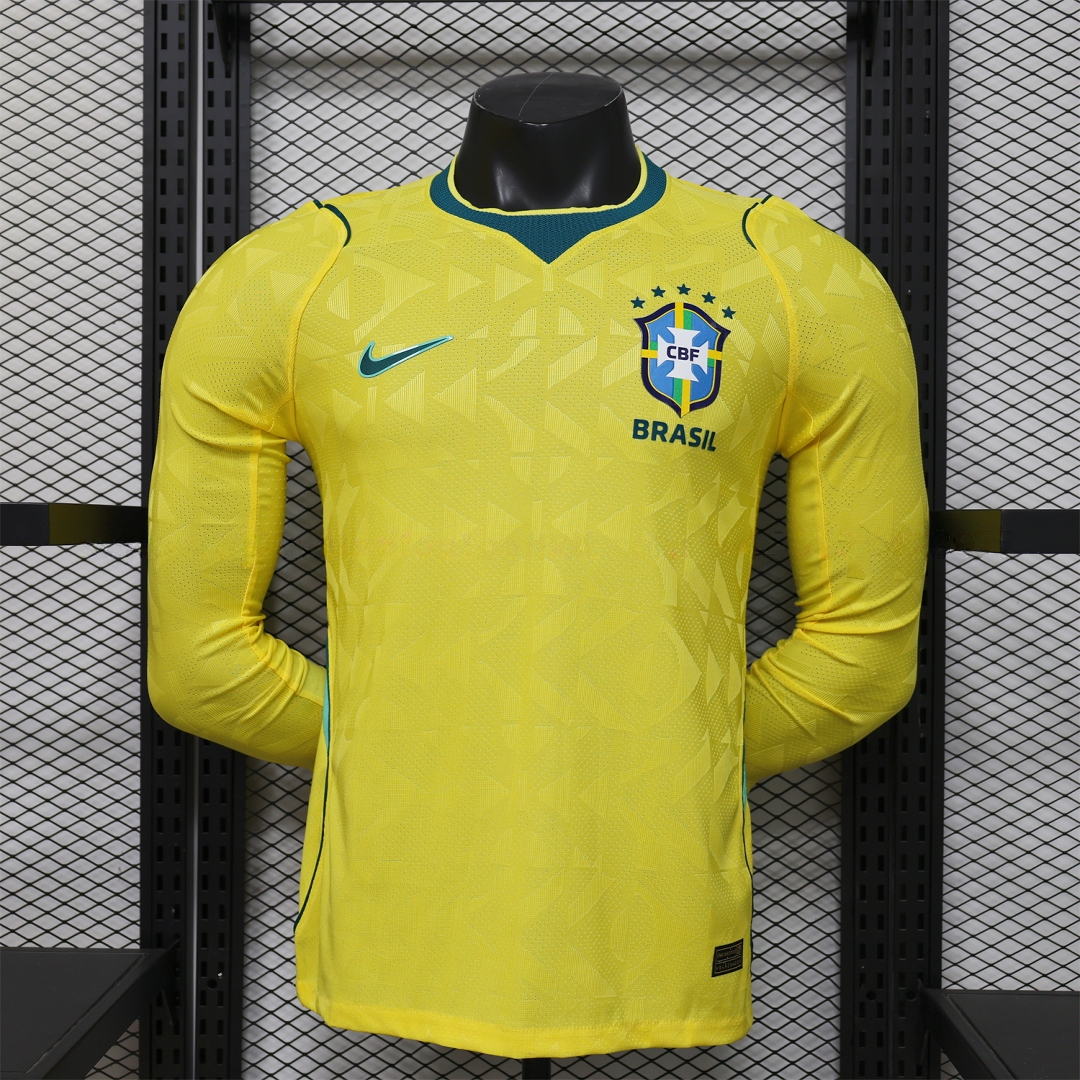 Brazil 2026 Home Long Sleeves Jersey - Player Version - Unitedfutballjersey