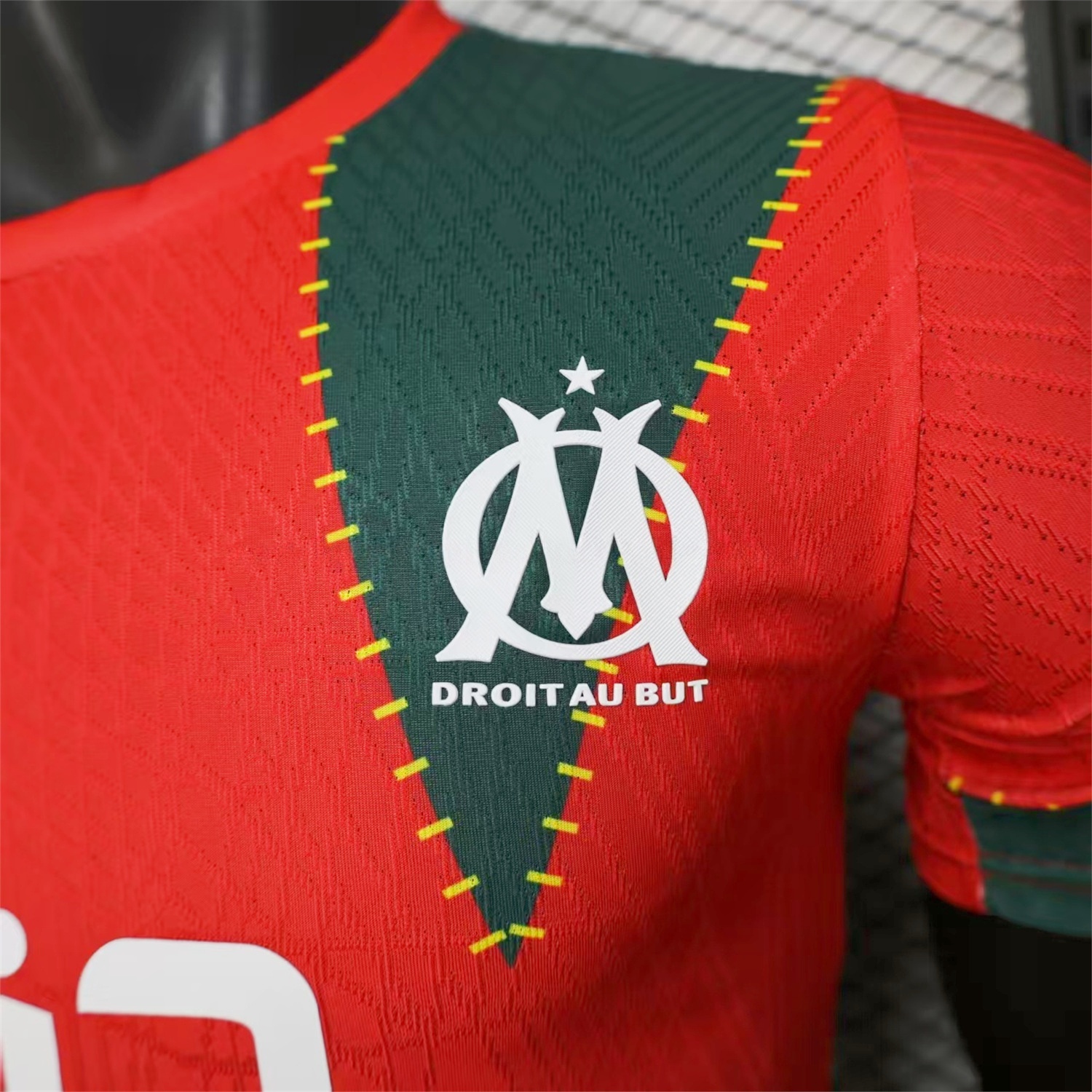 Marseille 25-26 Dark Green And Red Jersey -Player Version - Unitedfutballjersey