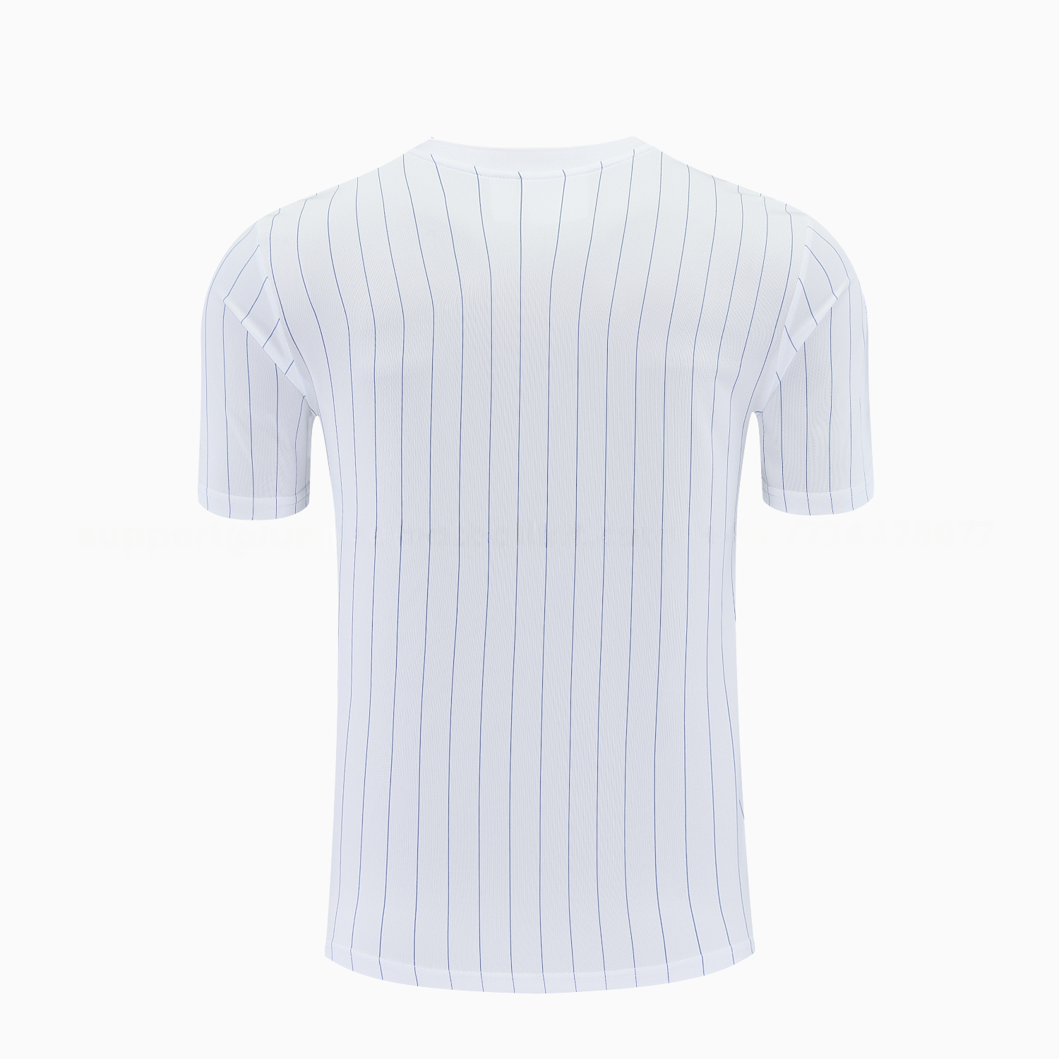 C.H.E.L.S.E.A 25-26 Retro Style Short-Sleeve Training Set - White Top & Blue Stripes Pants - Unitedfutballjersey
