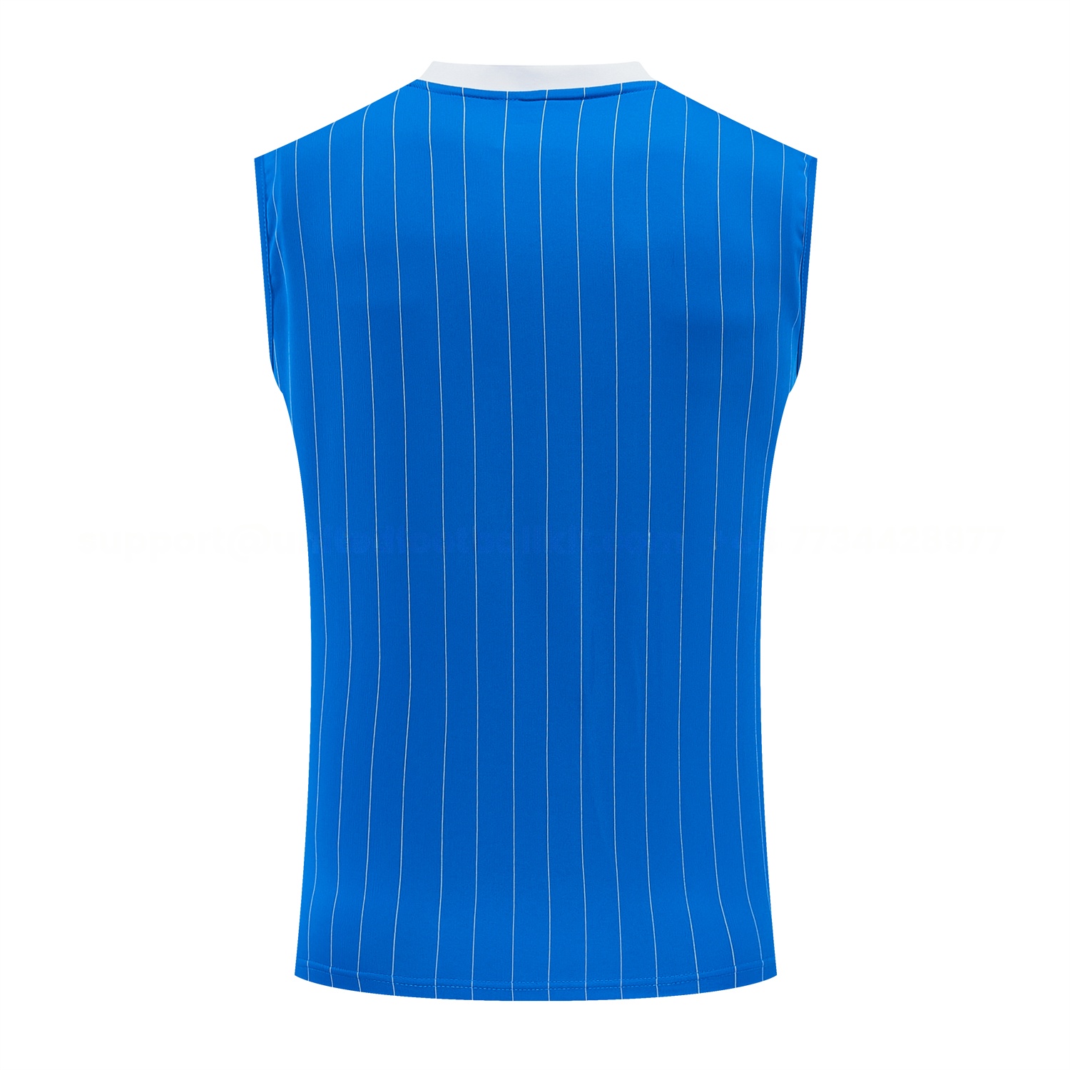 Real Madrid 25-26 Retro Style Vest Training Set - Blue With White Stripes Top & Pants - Unitedfutballjersey