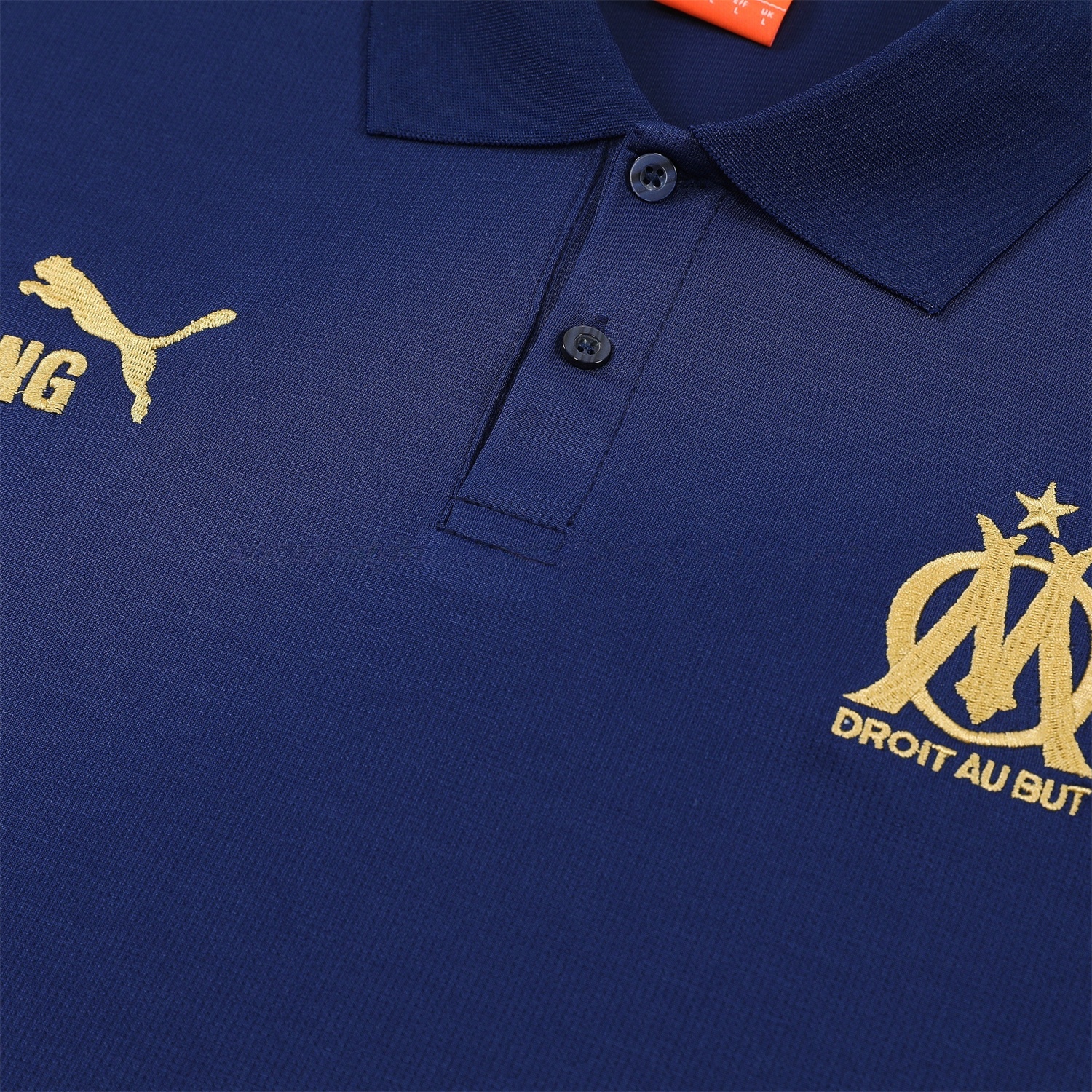 Marseille 25-26 POLO Short-Sleeve Training Set - Dark Blue Top and Pants - Unitedfutballjersey