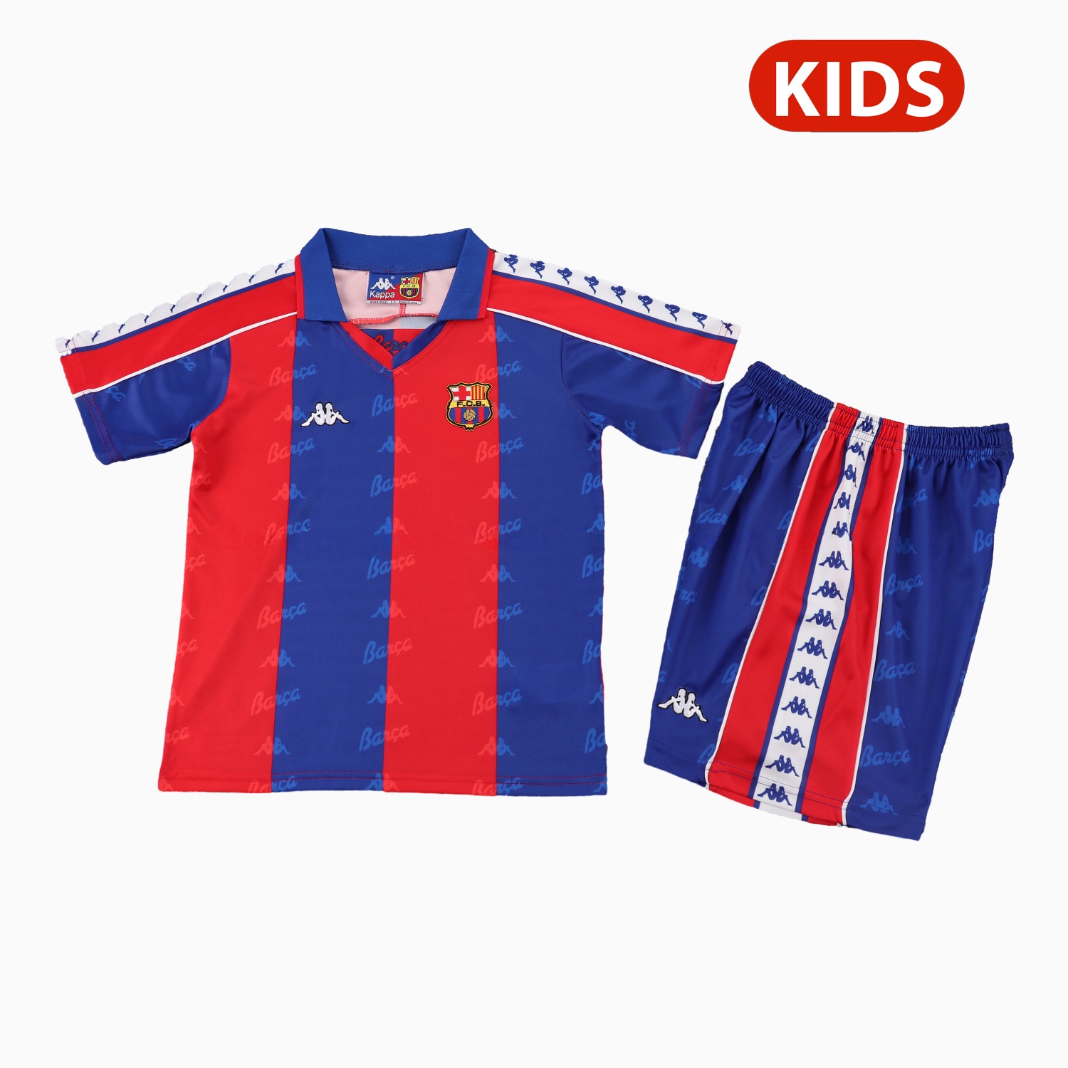 Retro Barcelona 1992-95 Home Kids Kit - Unitedfutballjersey