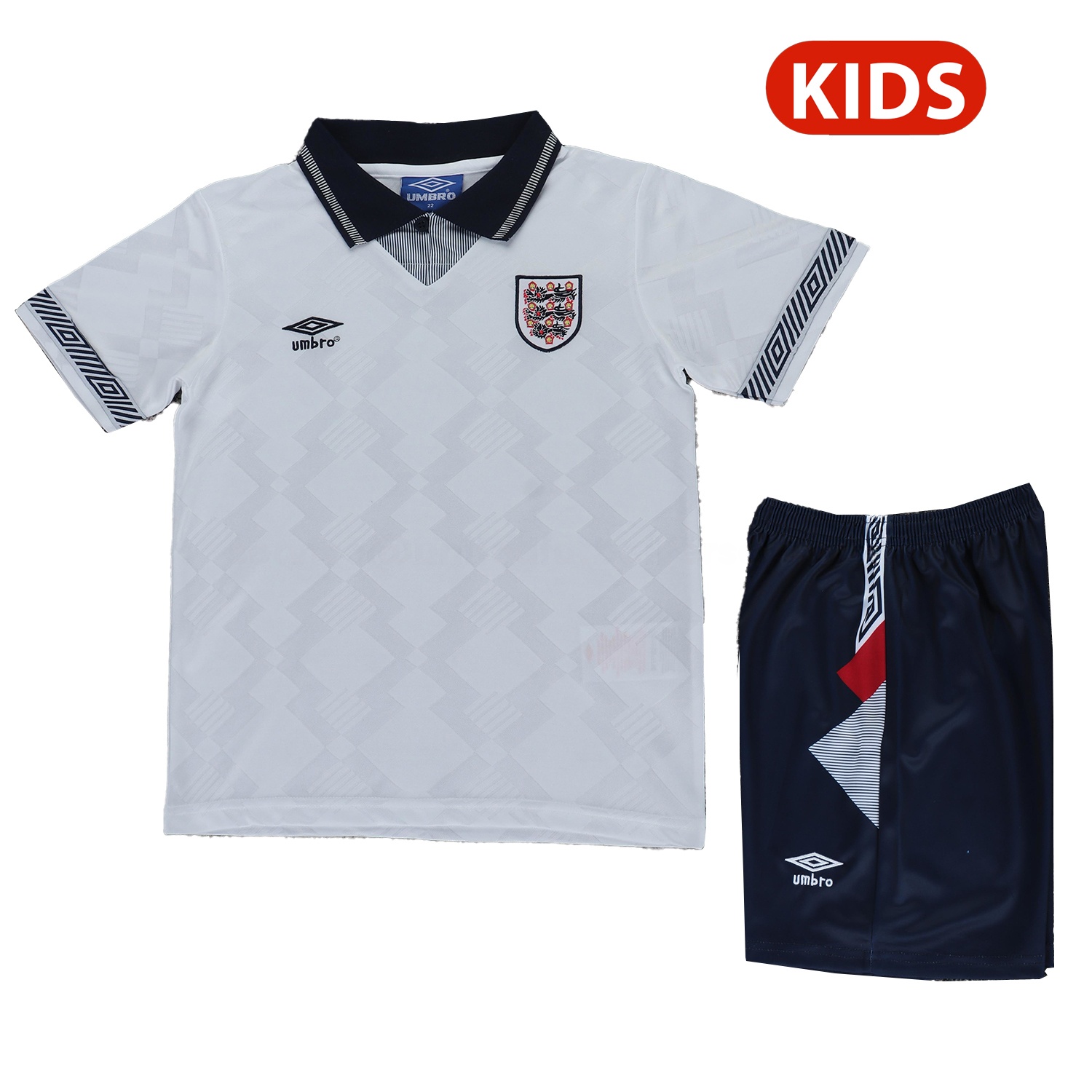 Retro England 1990 Home Kids Kit - Unitedfutballjersey