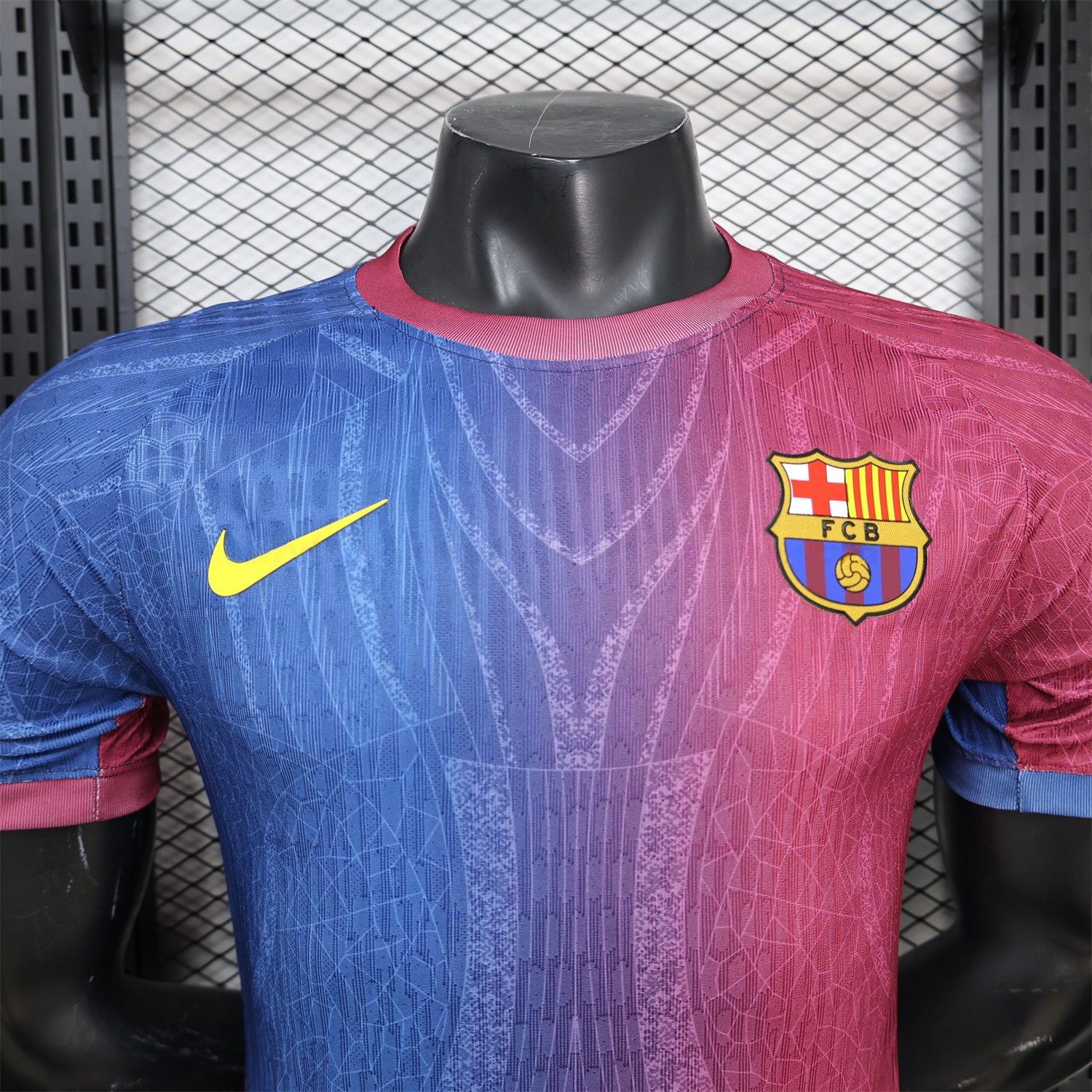 Barcelona 25-26 Red And Blue Gradient Special White Jersey - Player Version - Unitedfutballjersey