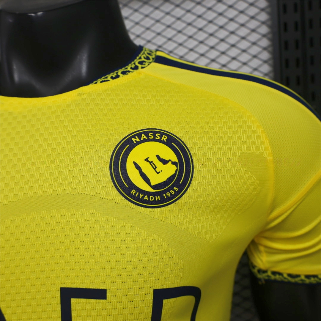 Al Nassr Riyadh Victory 26-27 Home Jersey With Sponsors - Player Version - Unitedfutballjersey