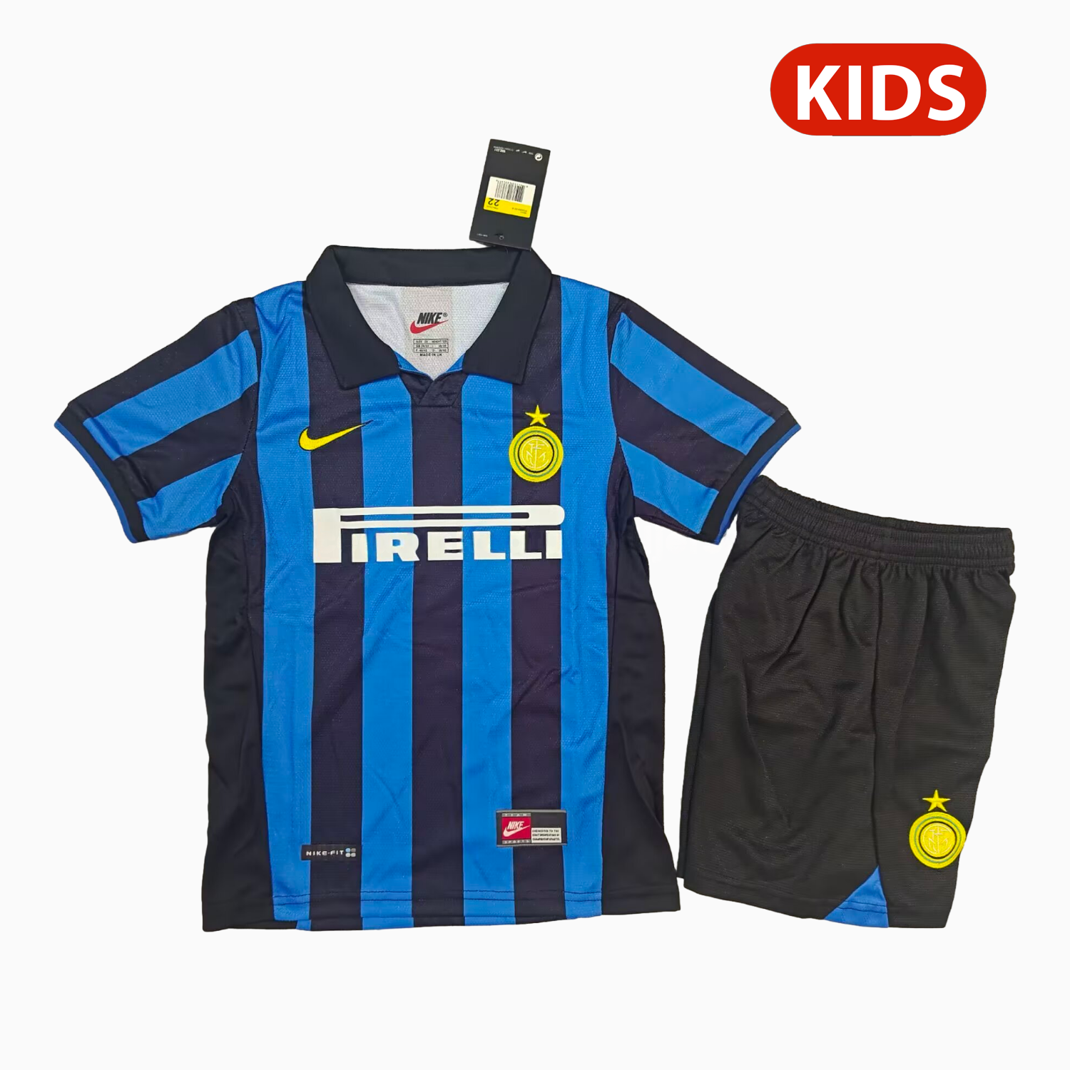 Retro Inter Milan 1998-99 Home Kids Kit - Unitedfutballjersey