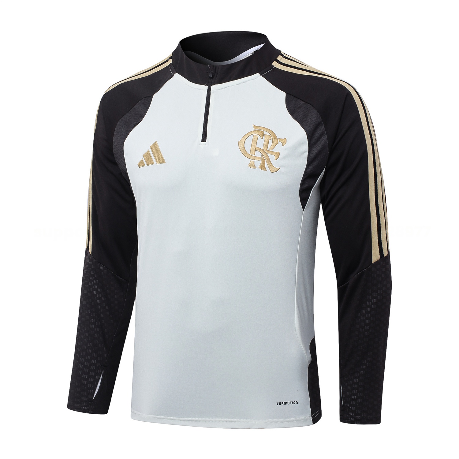 Flamengo 2026 Long Sleeve Training Set - White Top & Black Pants - Unitedfutballjersey