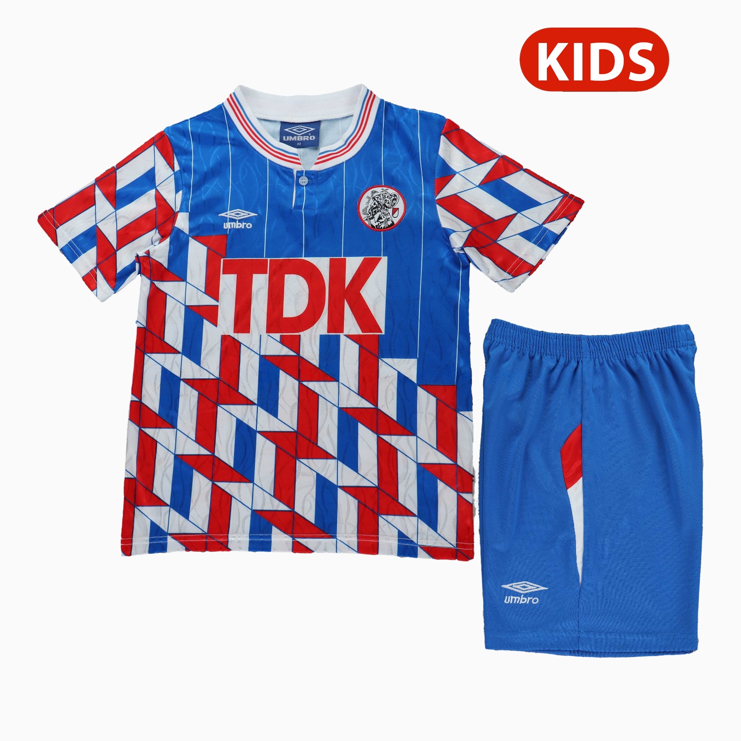 Retro Ajax 1989-90 Away Kids Kit - Unitedfutballjersey