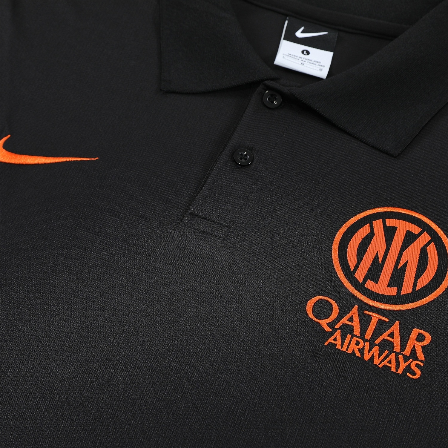 Inter Milan 25-26 POLO Short-Sleeve Training Set - Black Top and Black Pants - Unitedfutballjersey