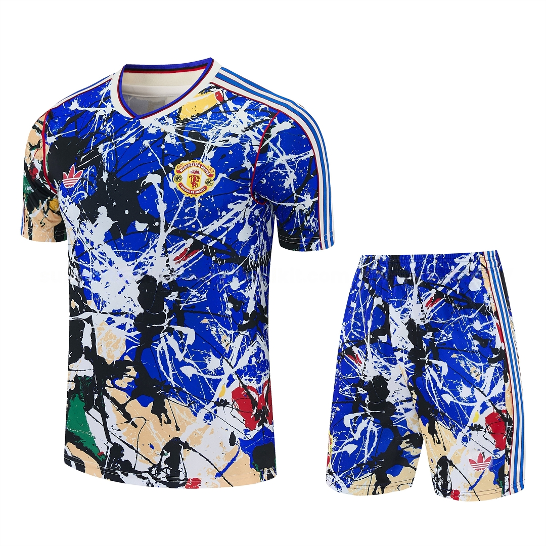 Manchester United 26-27 Retro Style Short-Sleeve Training Set - Colors Top & Colors Pants - Unitedfutballjersey