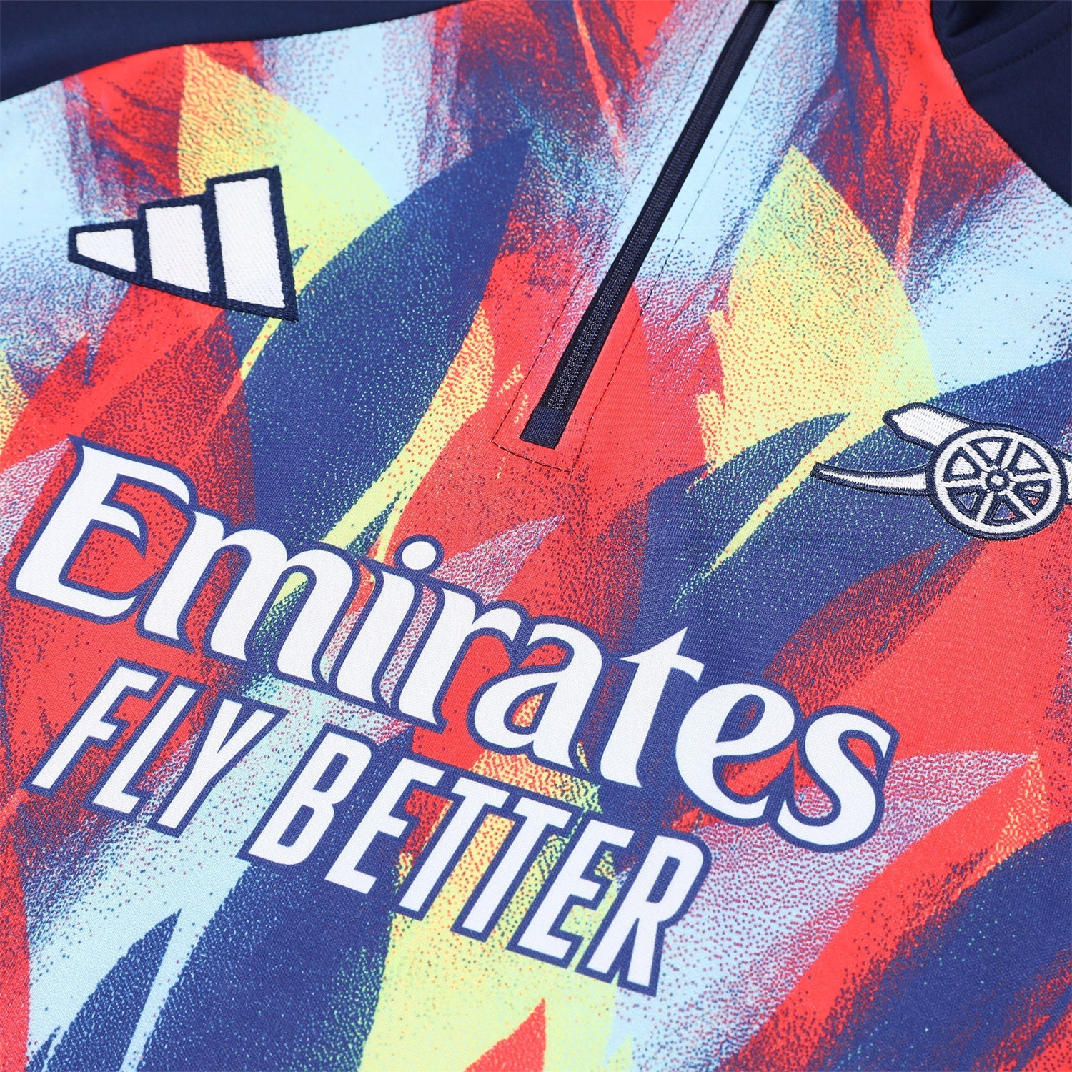 Arsenal 25-26 Long Sleeves Training Set - Colorful Camouflage With Blue Top & Royal Blue Pants - Unitedfutballjersey