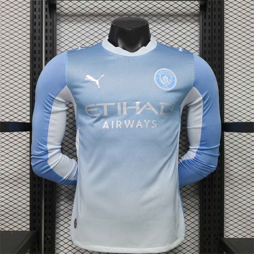 Manchester City 26-27 Home Long Sleeves Jersey - Player Version - Unitedfutballjersey