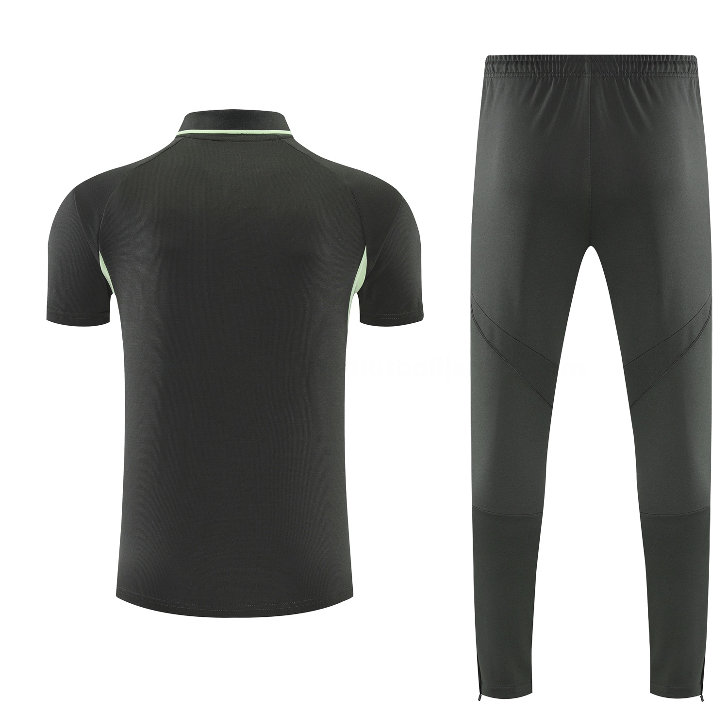 Real Madrid 25-26 POLO Short-Sleeve Training Set - Dark Grey Top and Pants - Unitedfutballjersey