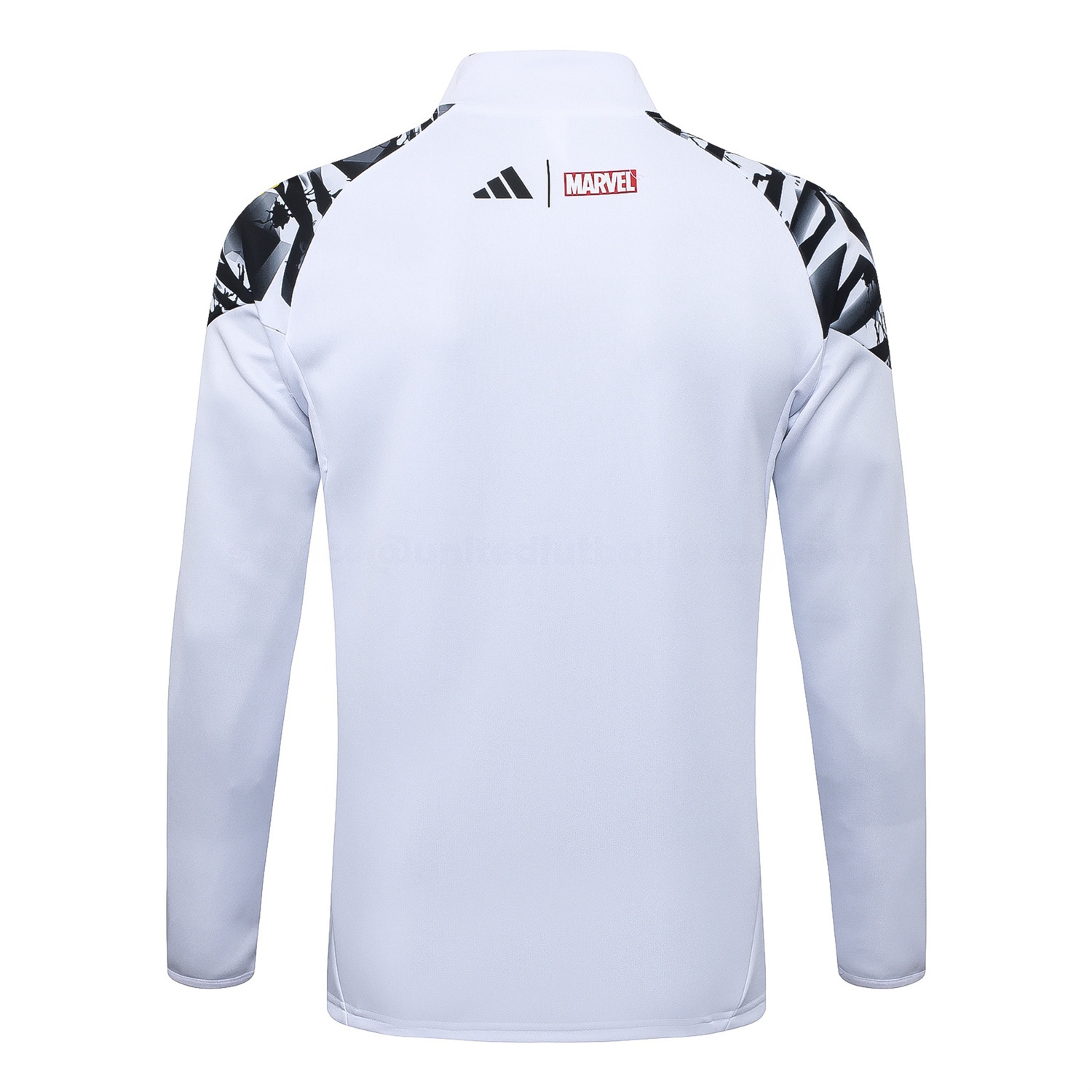 Real Madrid 25-26 Unsponsored Long Sleeve Training Set - White Top & Black Pants - Unitedfutballjersey