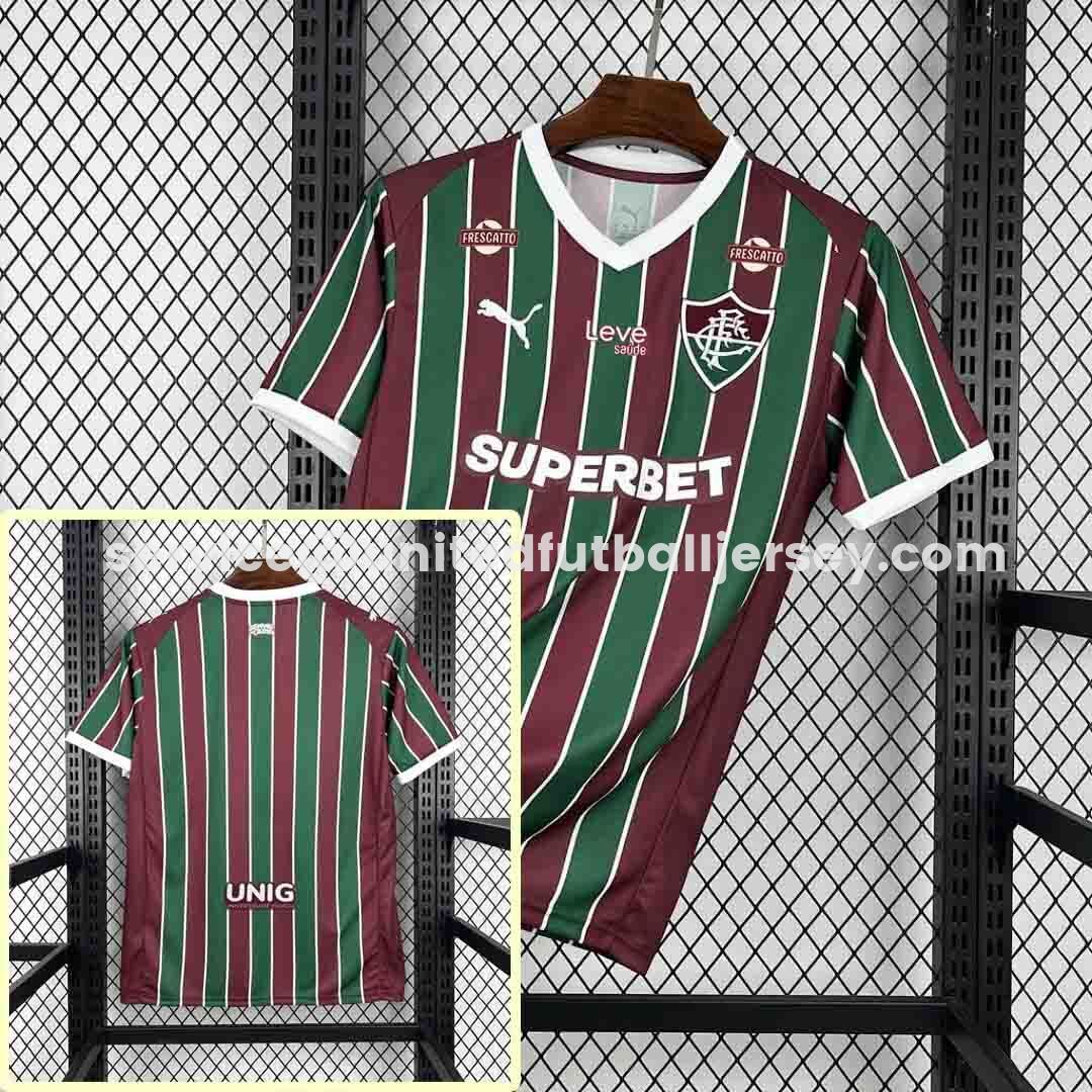 Fluminense 26-27 Home Jersey With All Sponsors - Fans Version - Unitedfutballjersey