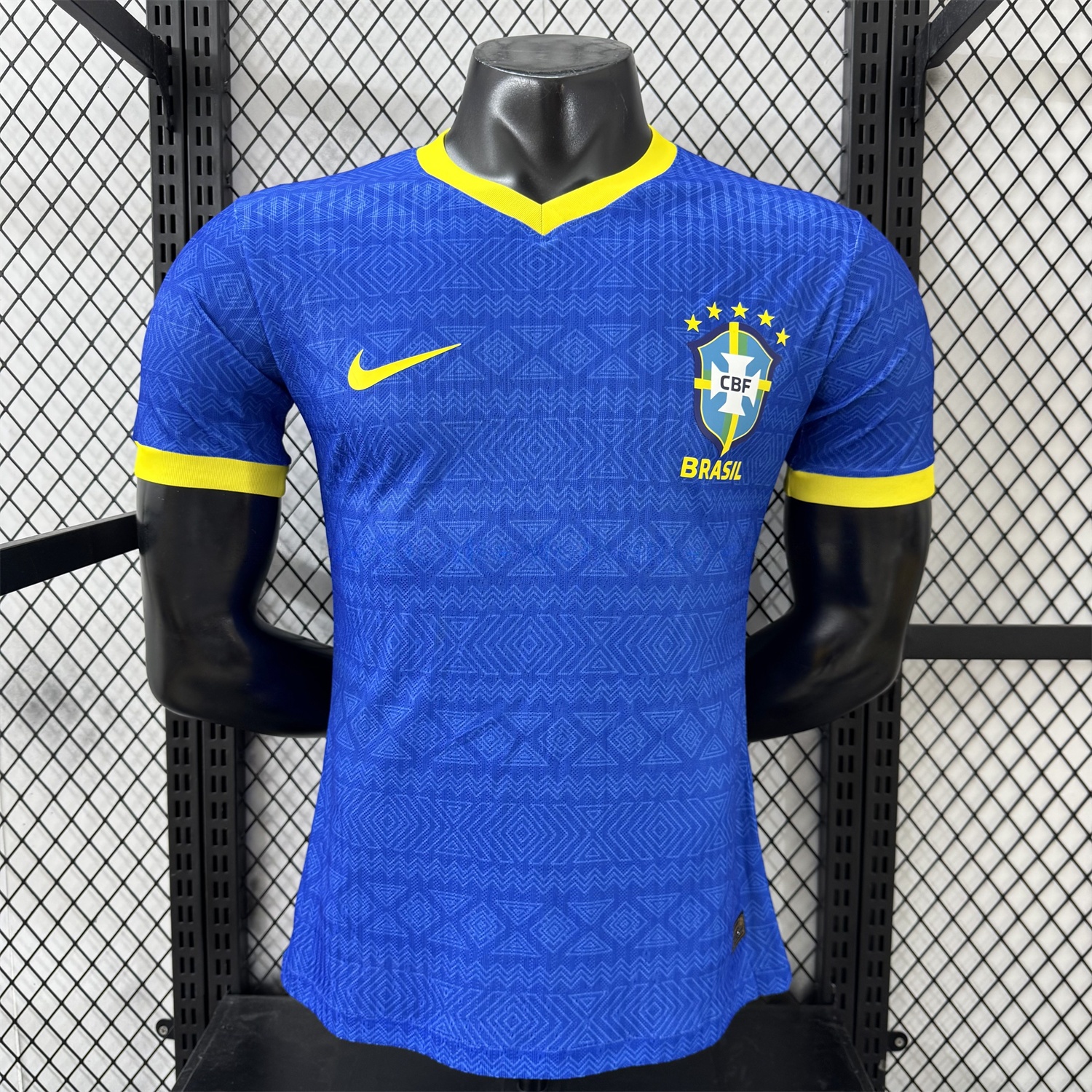 Brazil 2026 Diamond Texture Blue Special Jersey - Player Version - Unitedfutballjersey