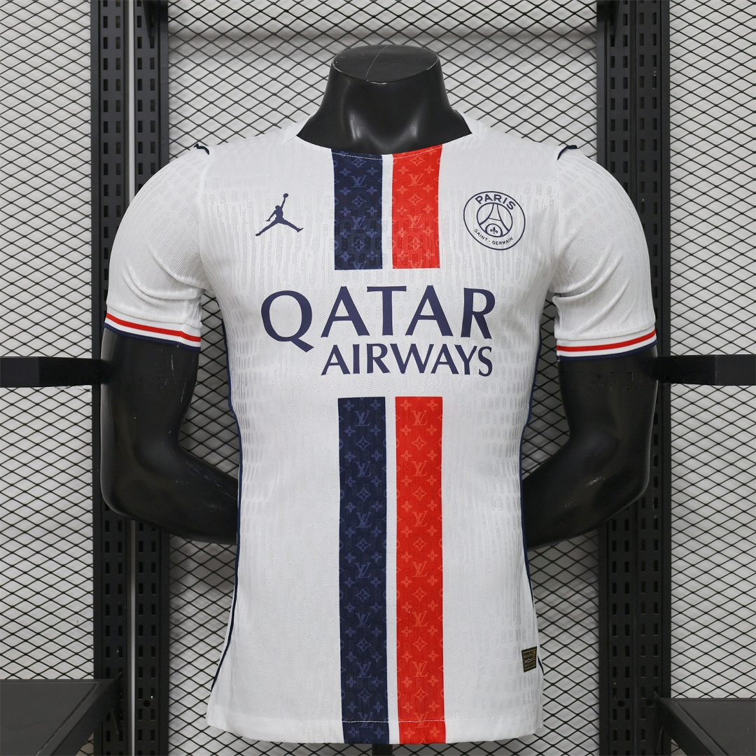 Paris Saint-Germain PSG 25-26 Red Blue Stripes White Special Jersey - Player Version - Unitedfutballjersey