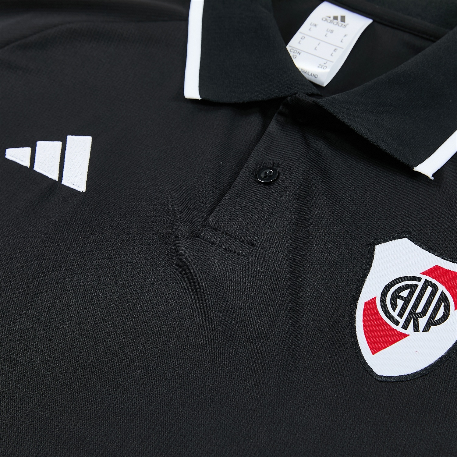 River Plate 25-26 POLO Short-Sleeve Training Set - Black Top and Black Pants - Unitedfutballjersey