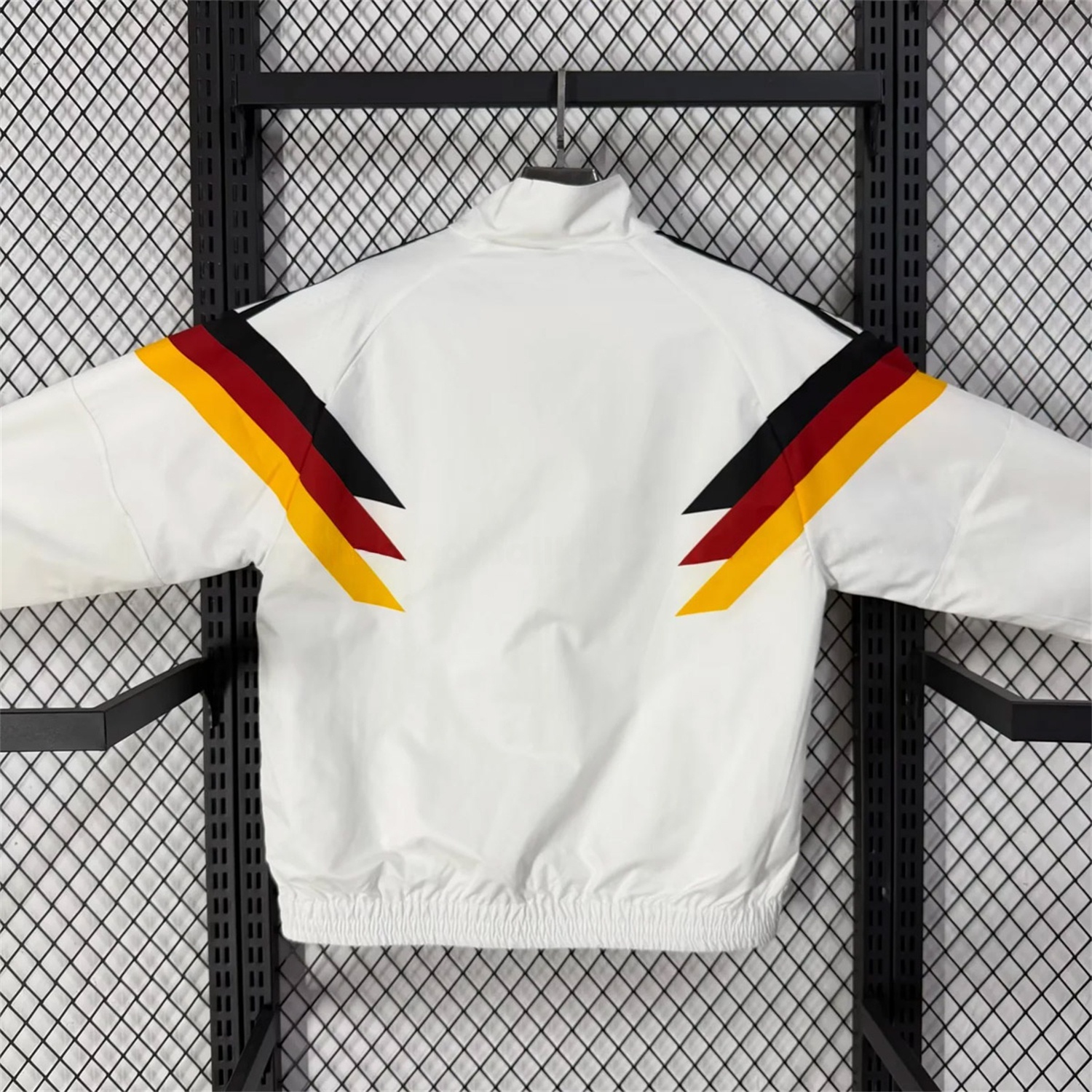 Germany 2026 Windbreaker Jacket - White With Classic Stripes - Unitedfutballjersey