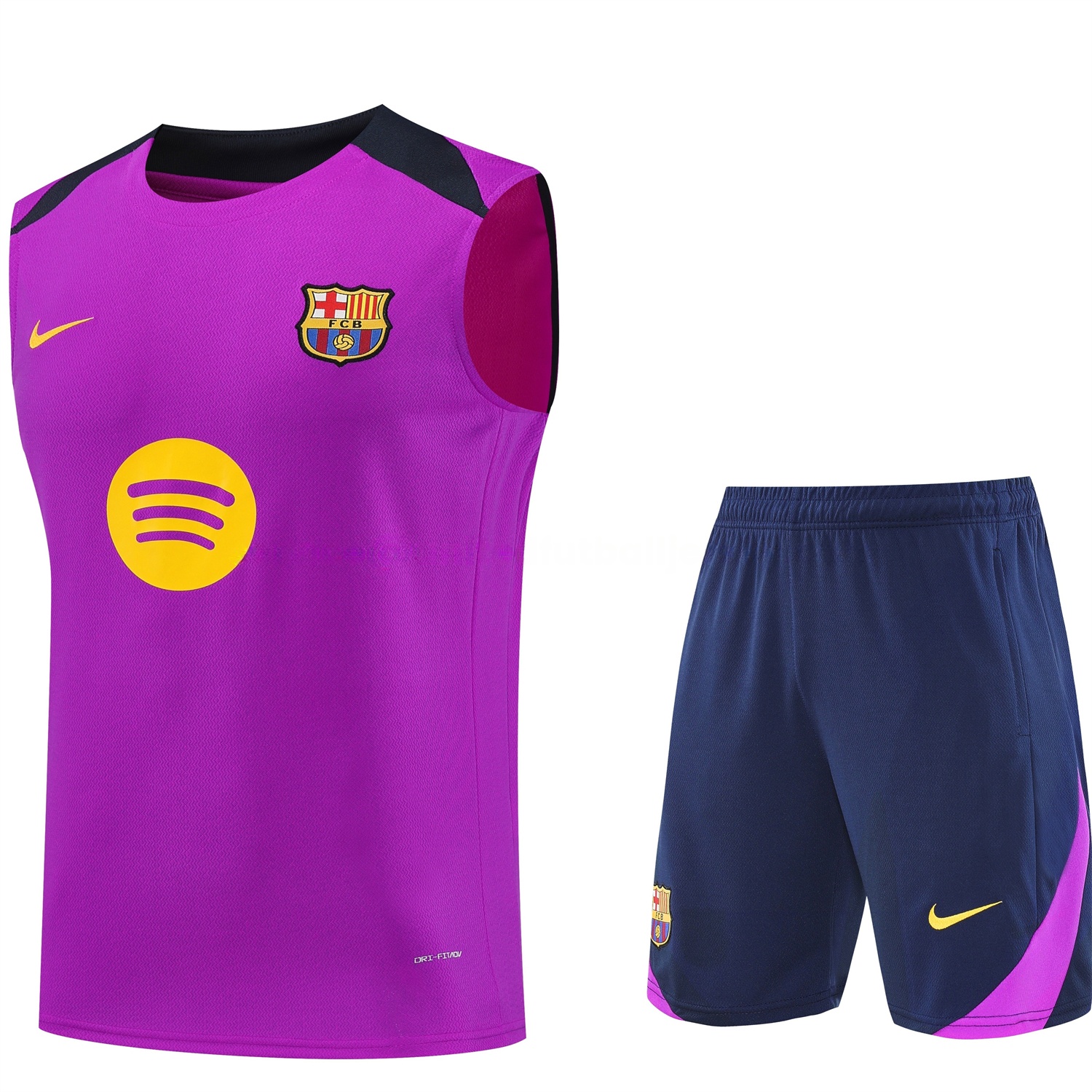 Barcelona 25-26 Vest Training Set - Purple Vest and Dark Blue Shorts - Unitedfutballjersey