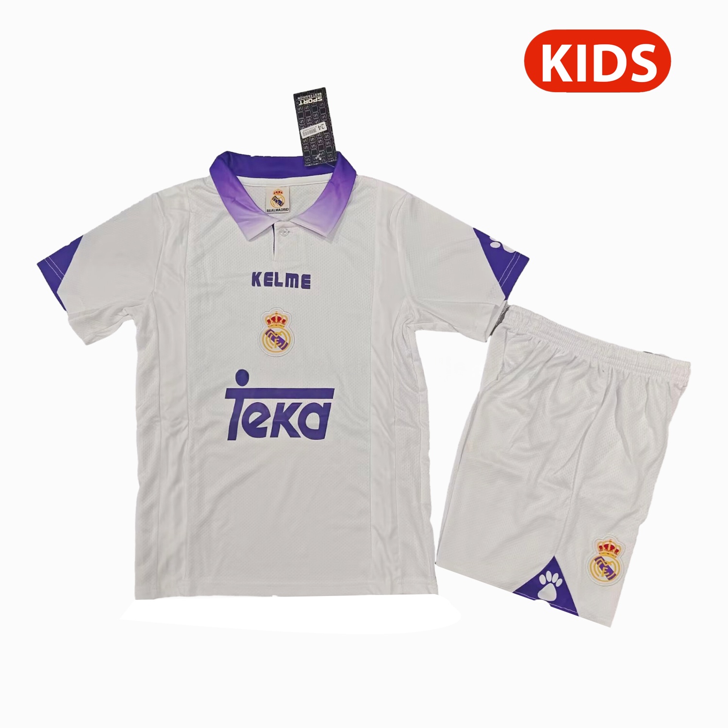 Retro Real Madrid 1997-98 Home Kids Kit - Unitedfutballjersey