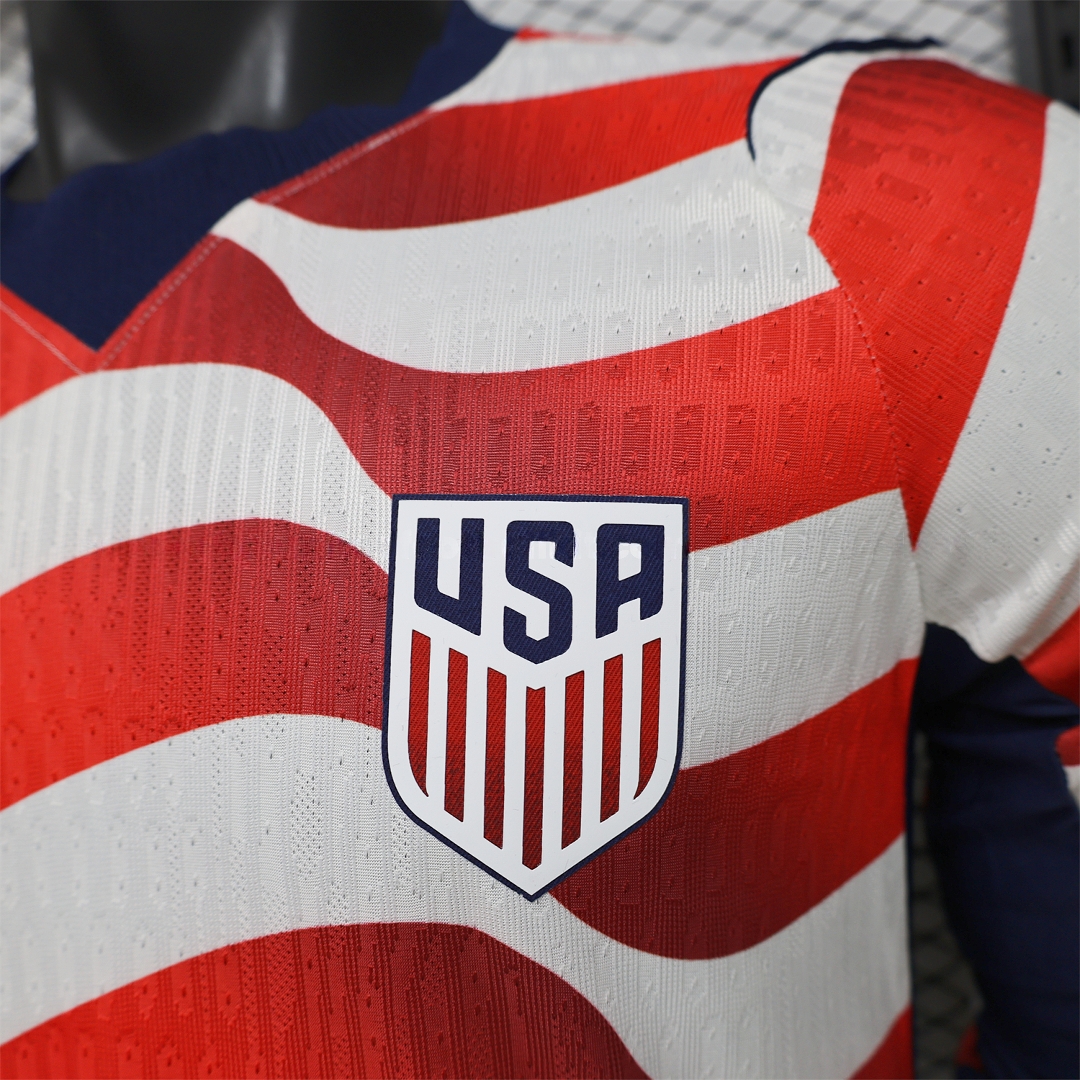 【Back Blank】United States USA 2026 Home Long Sleeves Jersey - Player Version - Unitedfutballjersey