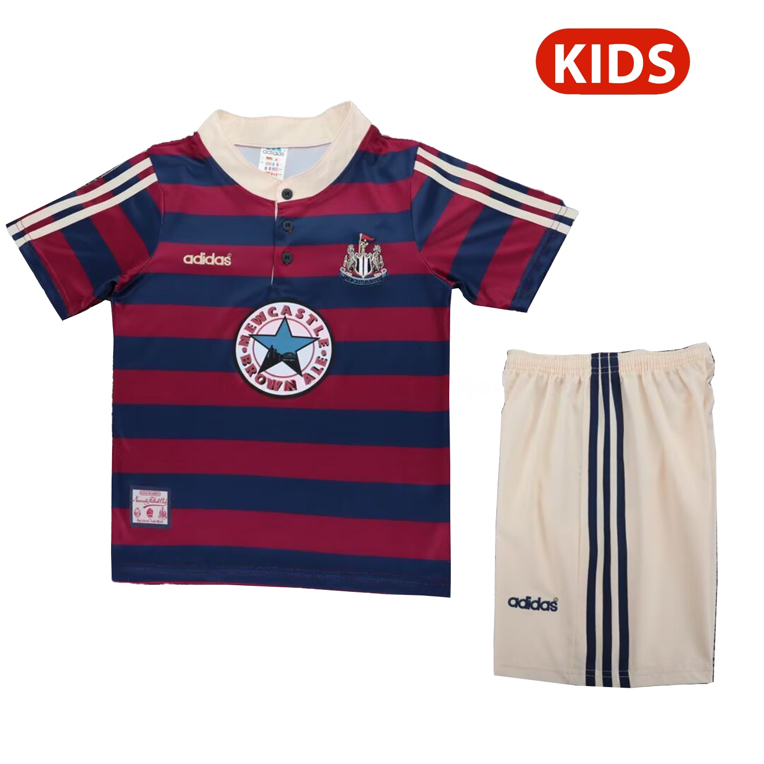 Retro Newcastle United 1995-97 Away Kids Kit - Unitedfutballjersey