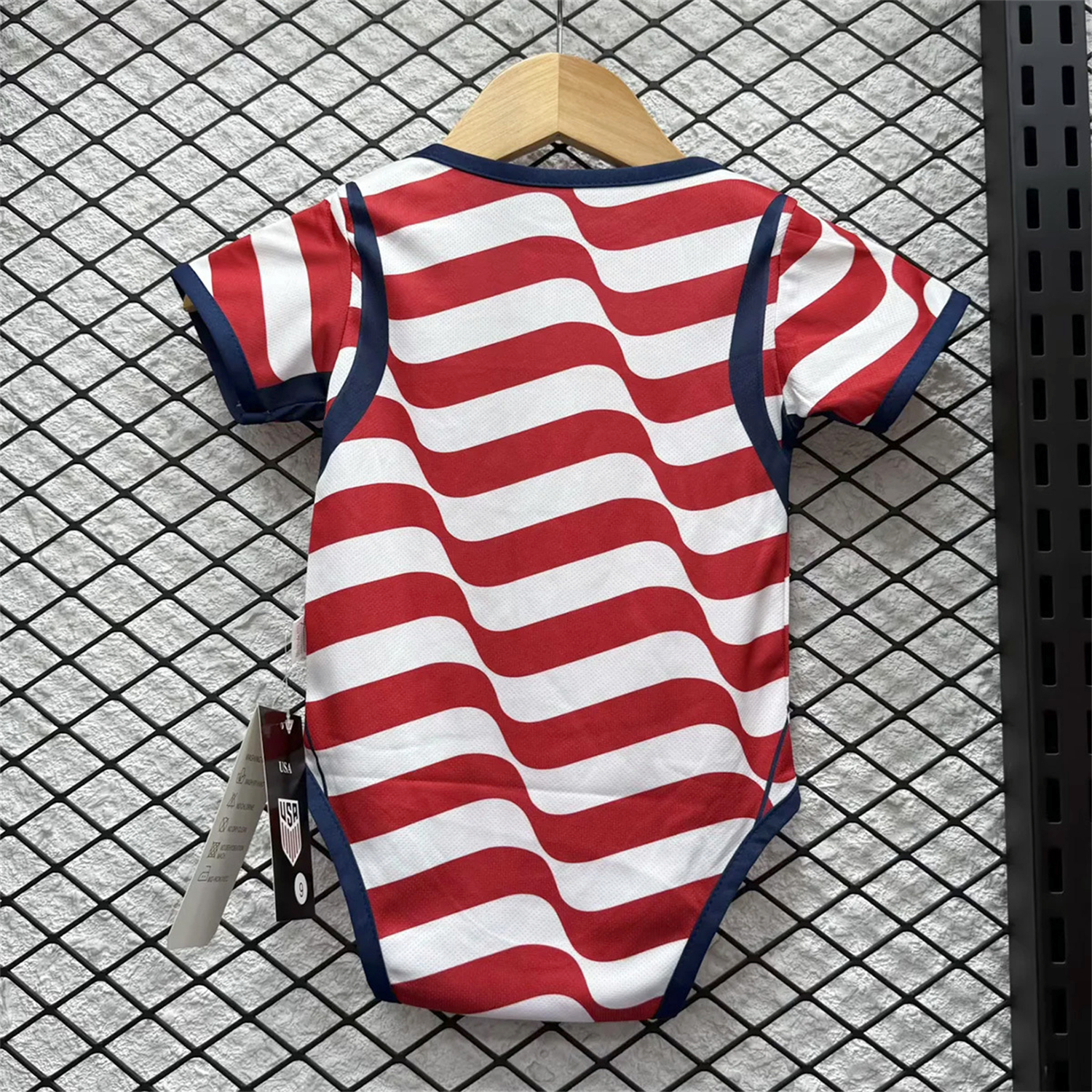 【Stripes on Both Sides】United States USA 2026 Home Baby Crawling Suit - Unitedfutballjersey