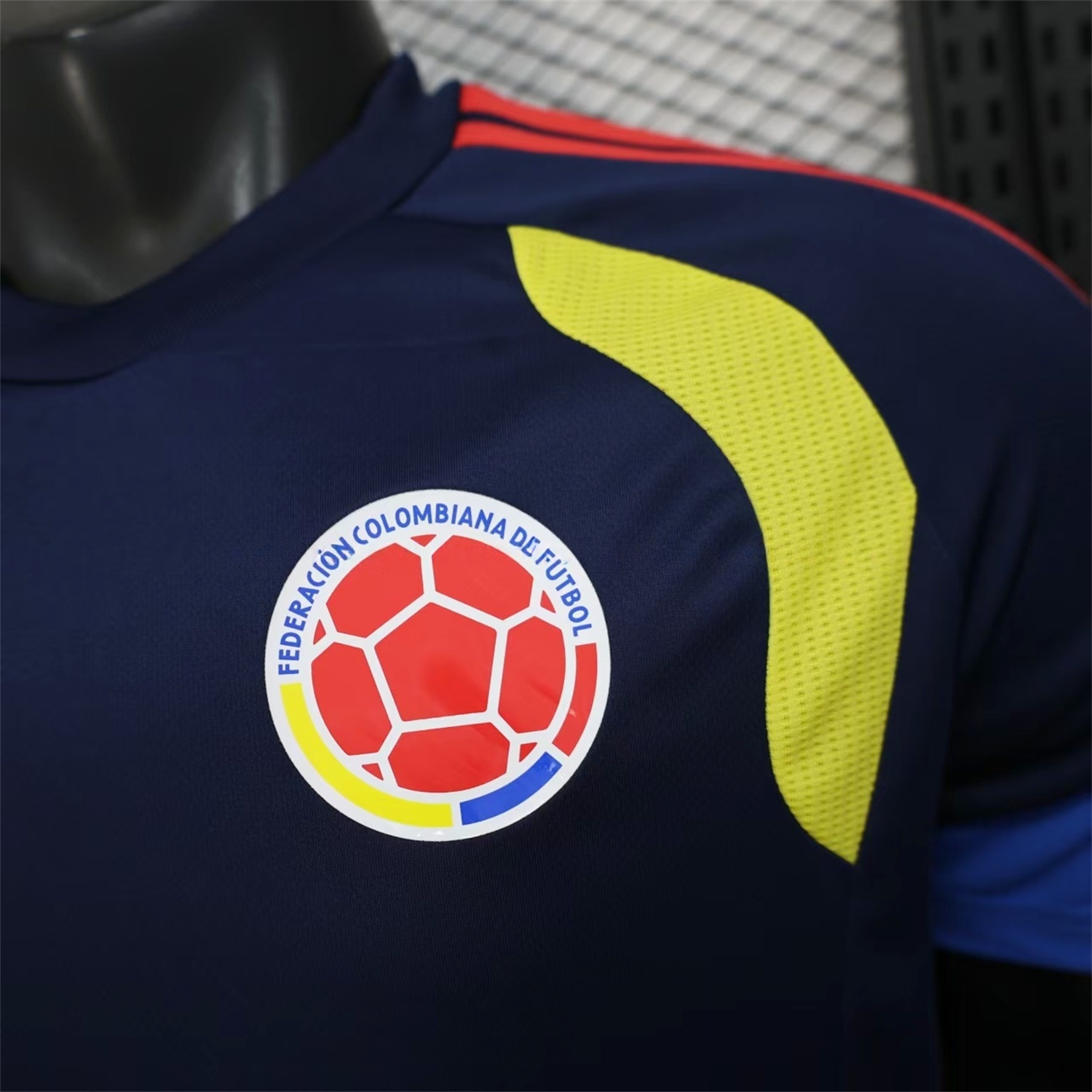 Colombia 2026 Dark Blue Pre-Match Training Jersey - Player Version - Unitedfutballjersey