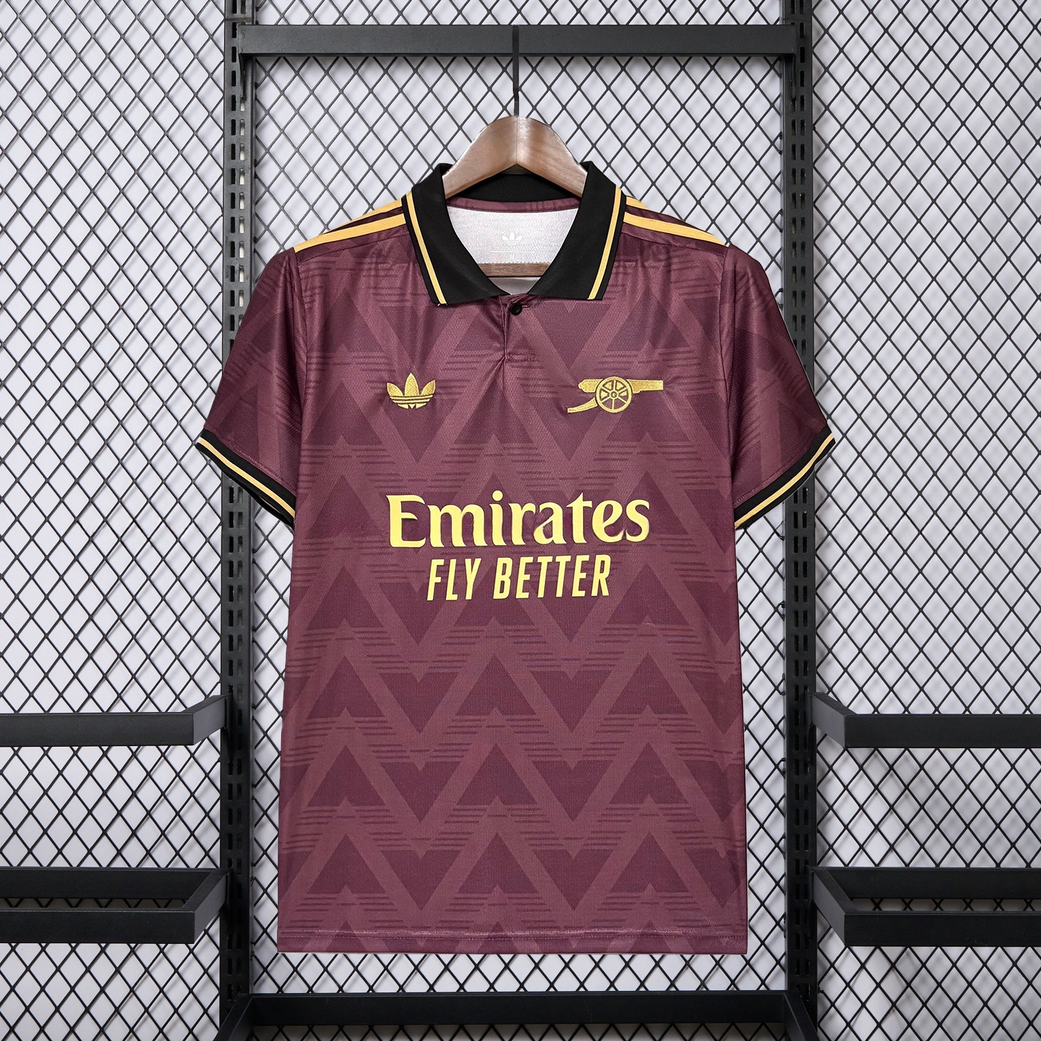 Arsenal 26-27 Yellow Sponsors Wine Red Special Jersey - Fans Version - Unitedfutballjersey