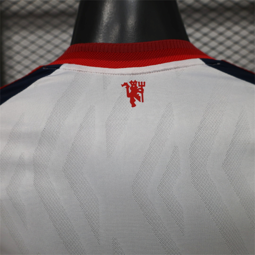 Manchester United 26-27 Retro Casual Style Blue White Jersey - Player Version - Unitedfutballjersey