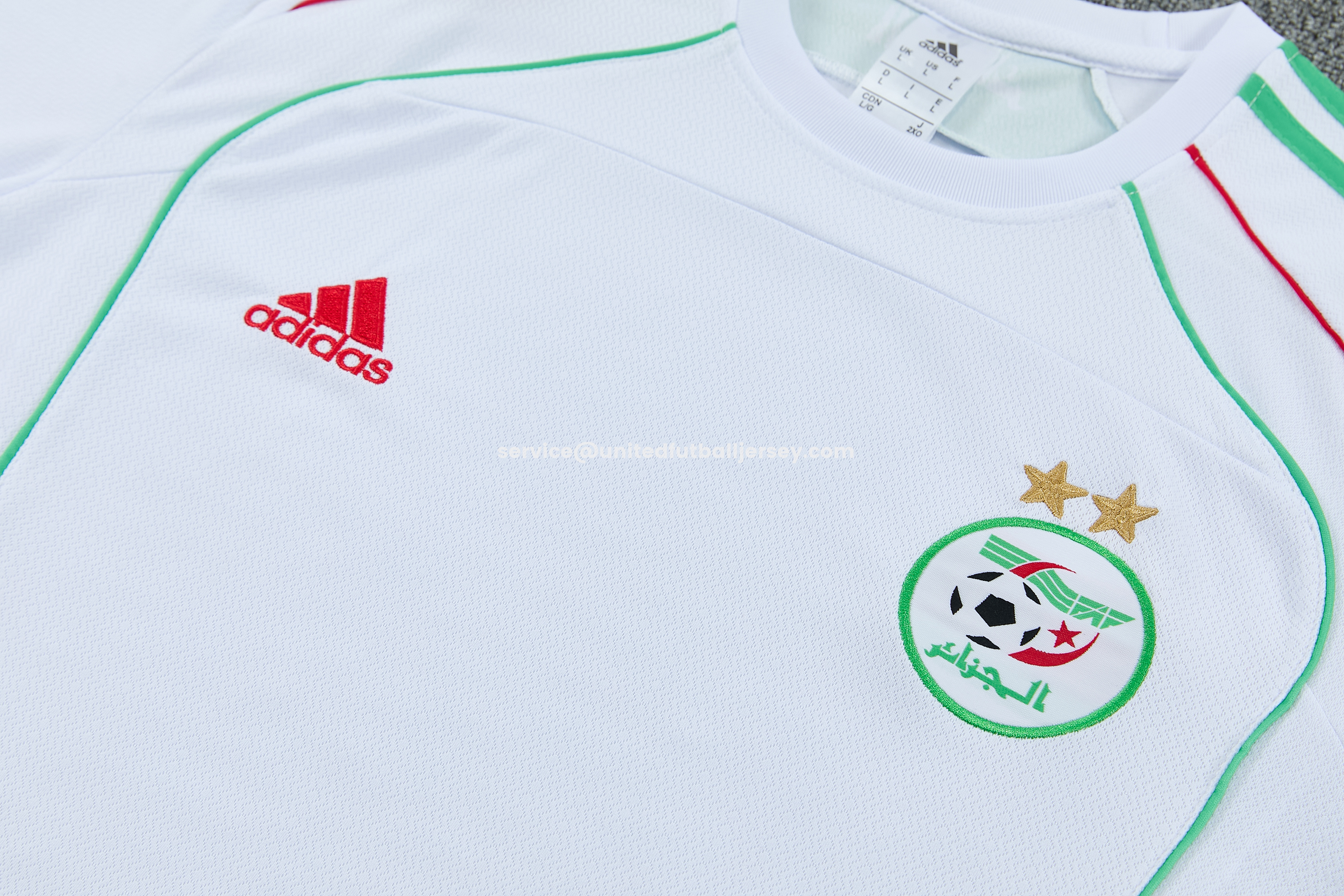 Algeria 2026 Short-Sleeve Training Set - White Top and Black Shorts - Unitedfutballjersey