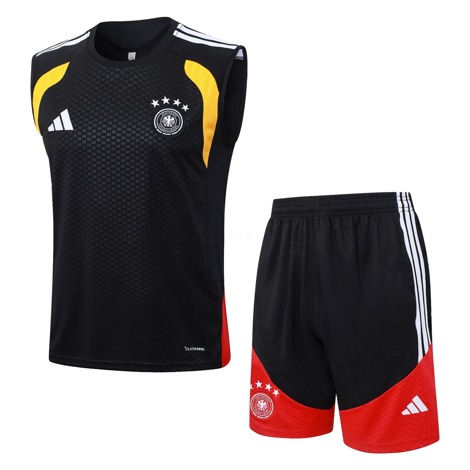 Germany 2026 Vest Training Set - Black Vest and Black Shorts - Unitedfutballjersey