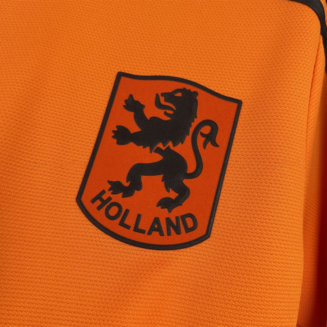 Retro Netherlands 1980 Home Long Sleeves Jersey - Fans Version - Unitedfutballjersey