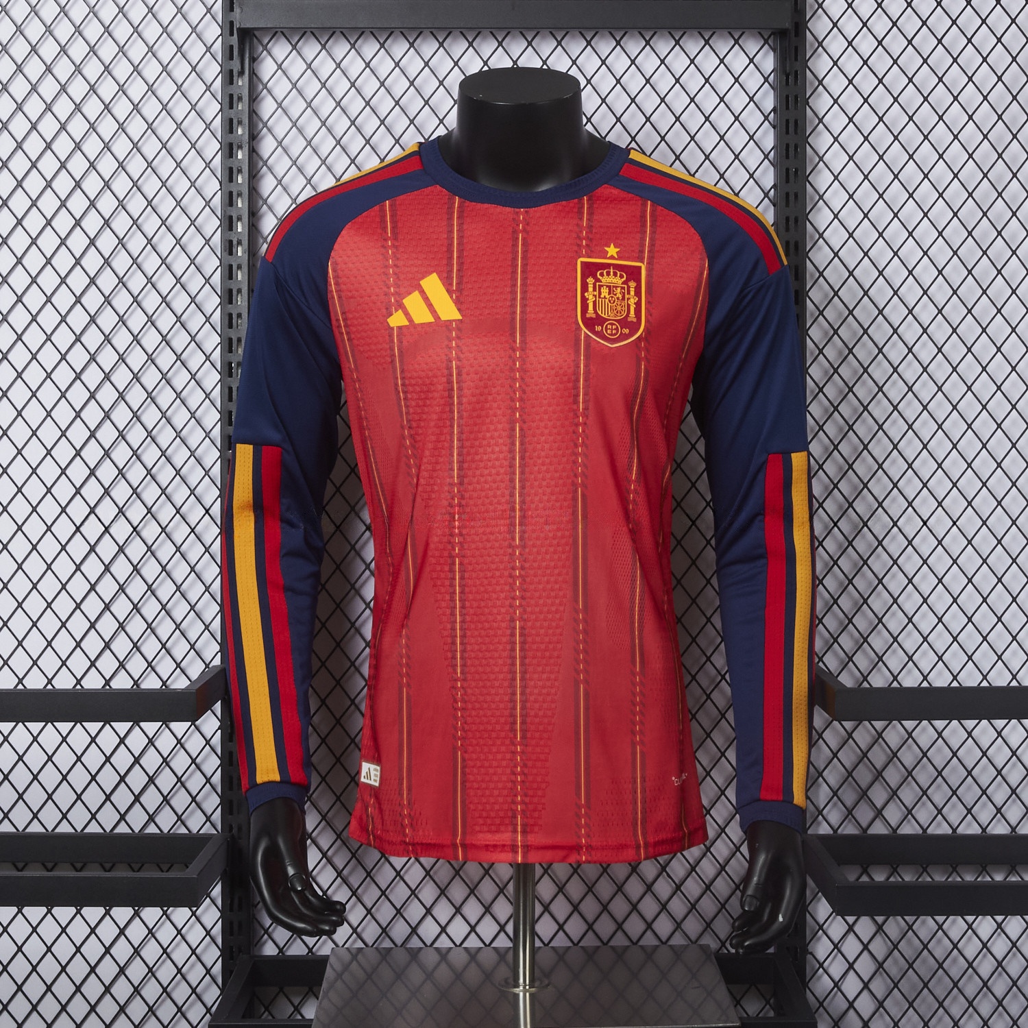 Spain 2026 Home Long Sleeves Jersey - Player Version - Unitedfutballjersey