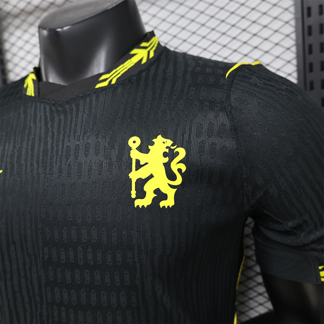 C.H.E.L.S.E.A 25-26 Black With Gold Special Jersey - Player Version - Unitedfutballjersey
