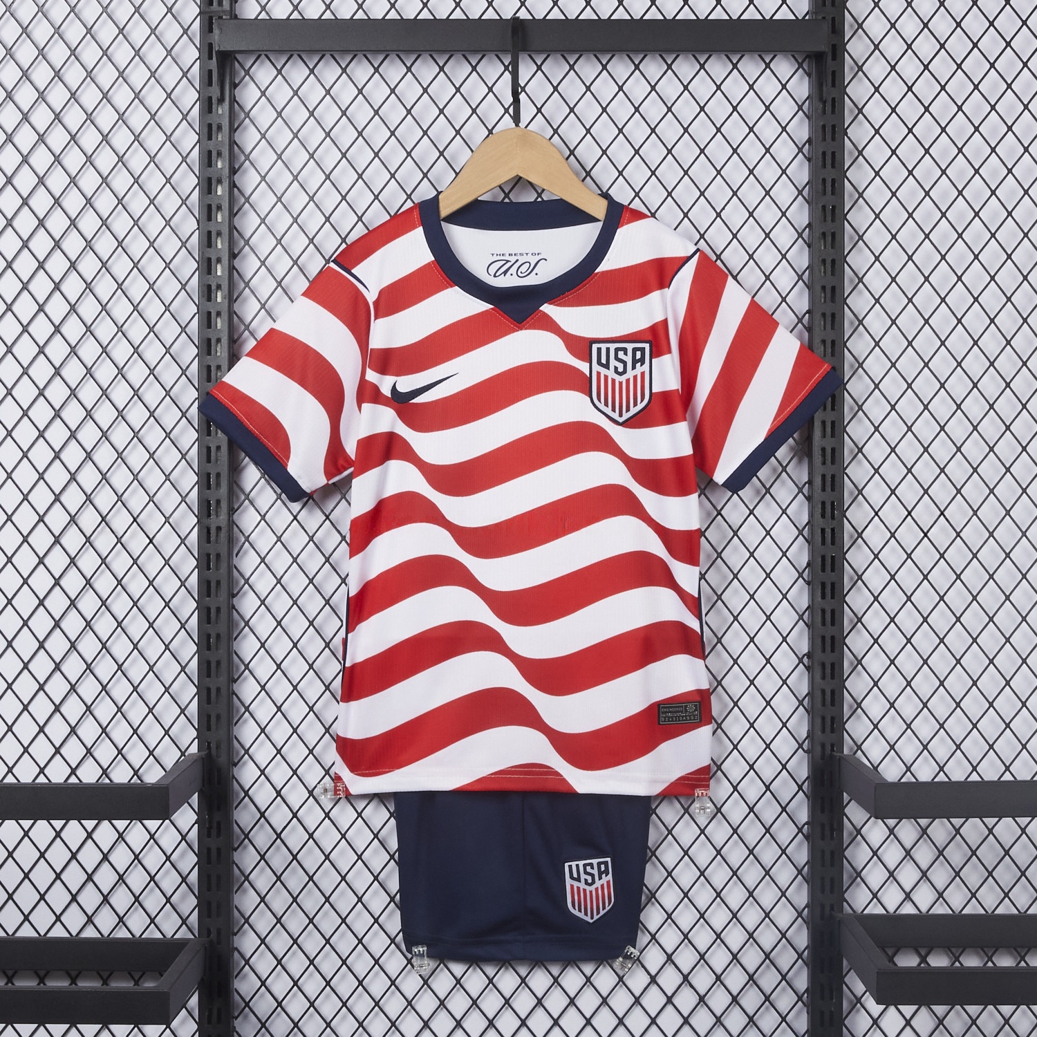 【Back Blank】United States USA 2026 Home Kids Kit - Unitedfutballjersey