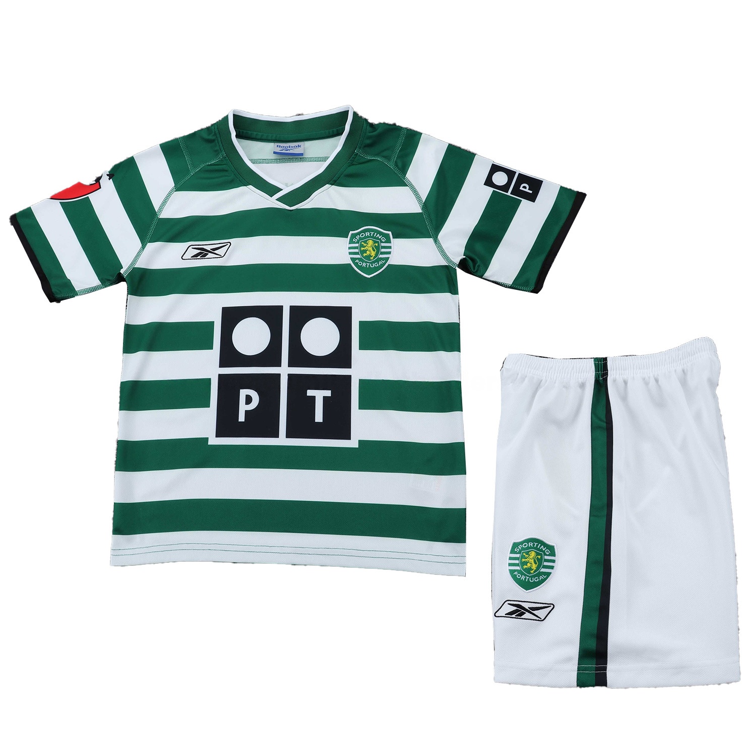 Retro Sporting CP 2003-04 Home Kids Kit - Unitedfutballjersey