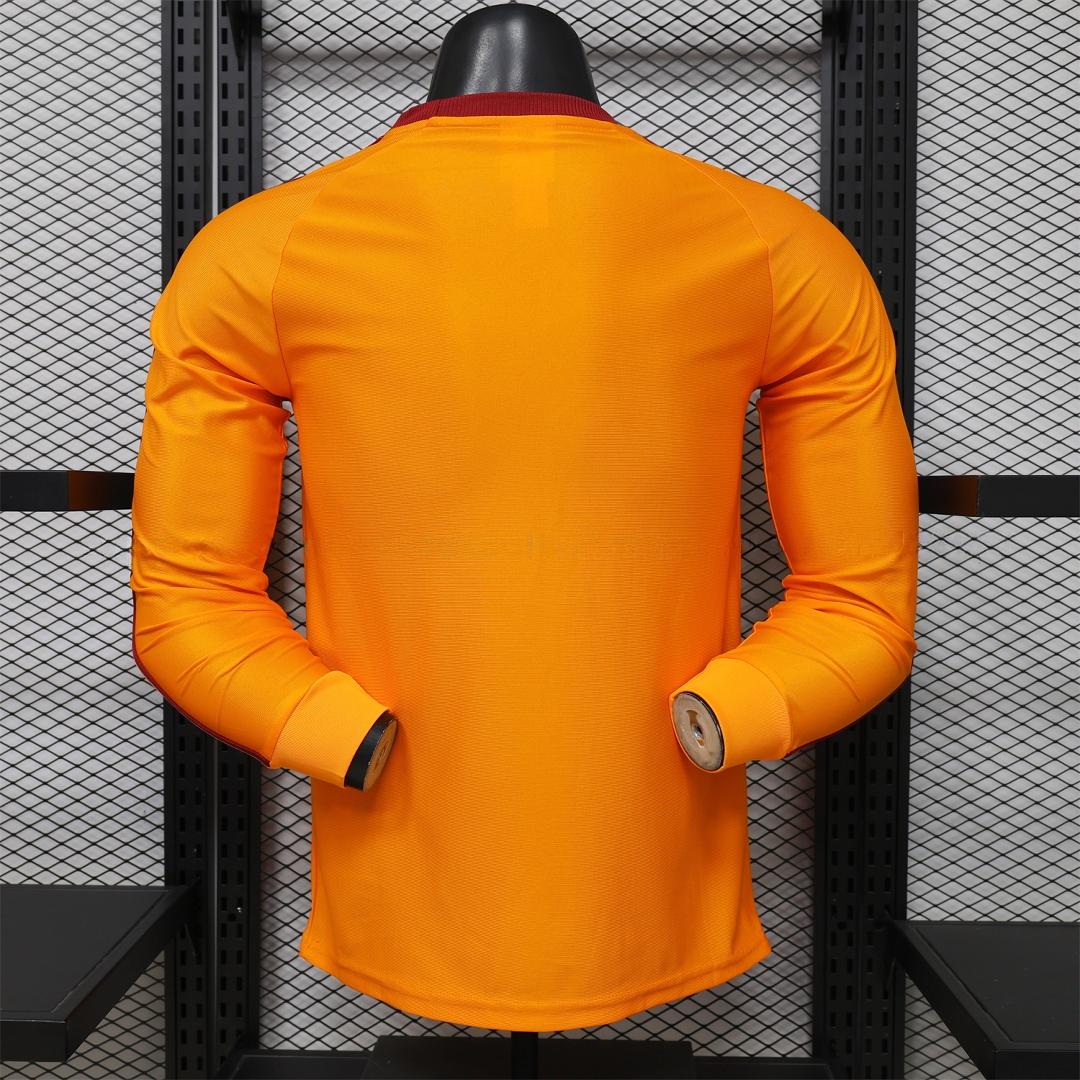 AS Roma 25-26 Retro Casual Style Orange Special Long Sleeves Jersey - Player Version - Unitedfutballjersey
