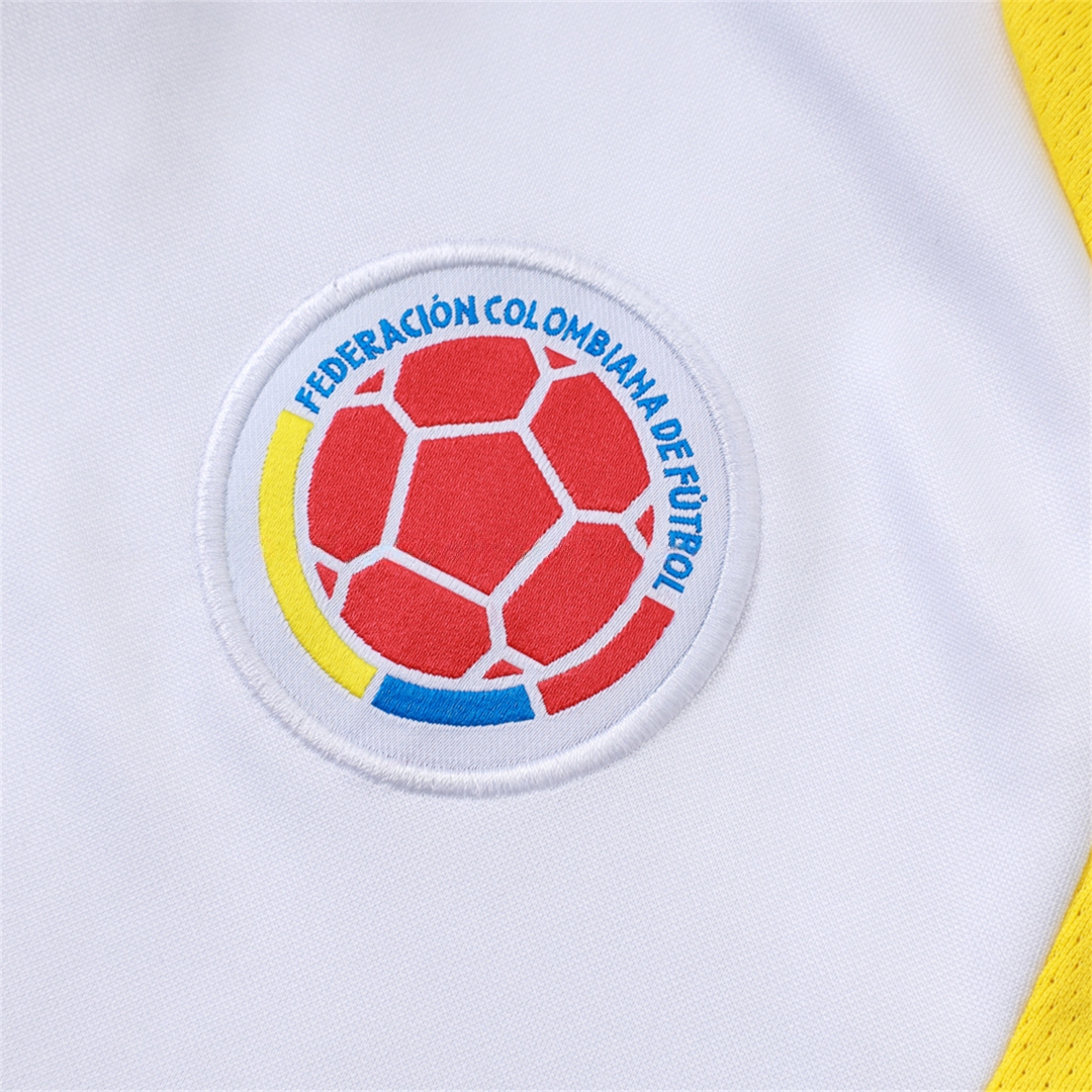 Colombia 2026 Long Sleeve Training Set - White Top & Black Pants - Unitedfutballjersey
