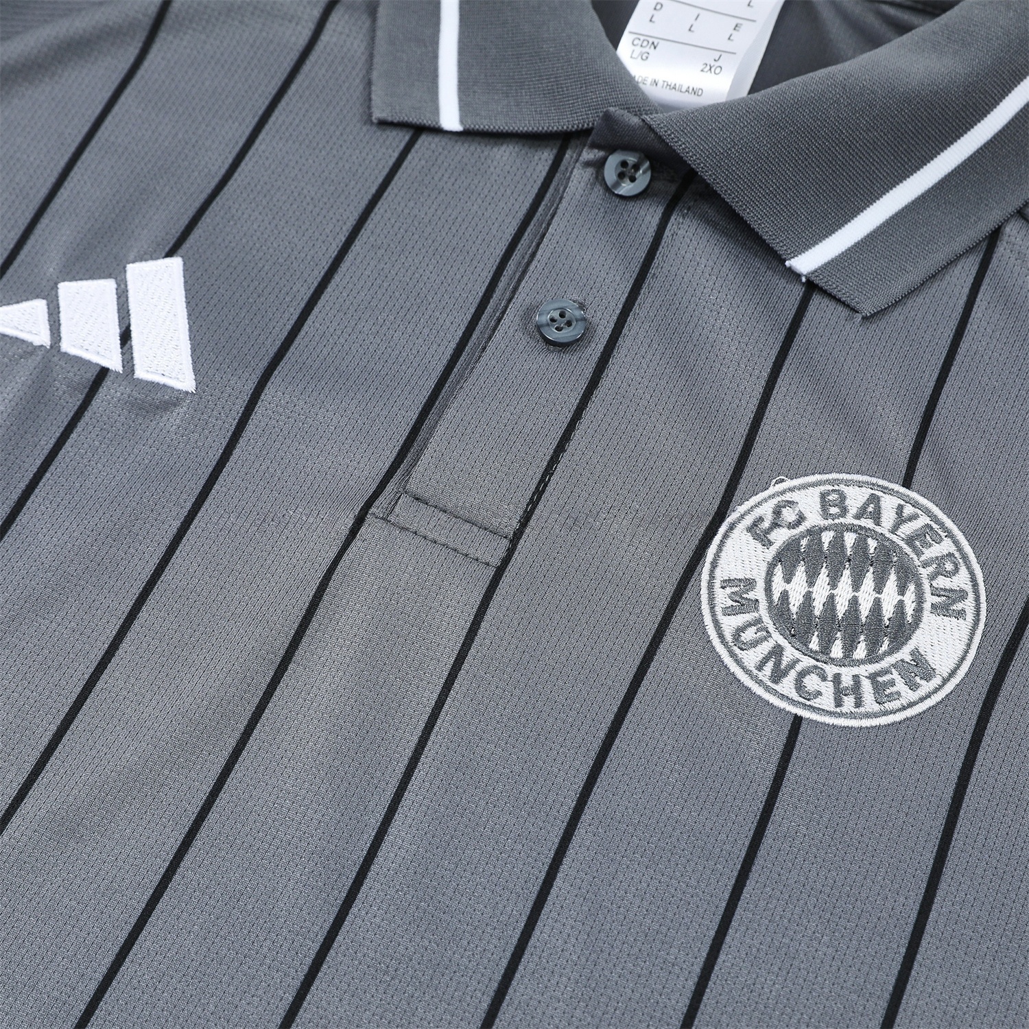 Bayern Munich 25-26 POLO Short-Sleeve Training Set - Deep Grey Top and Pants - Unitedfutballjersey