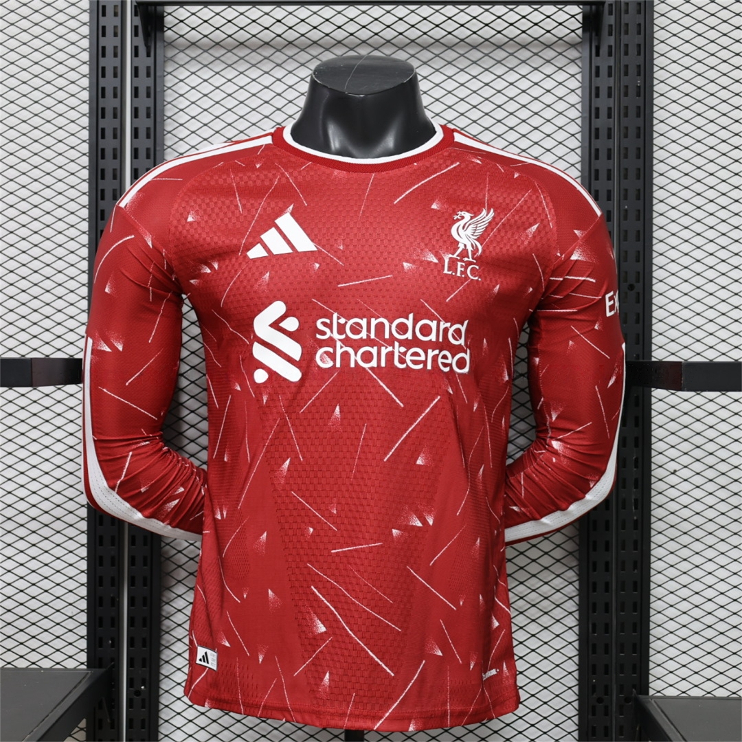 Liver.pool 26-27 Home Long Sleeves Jersey - Player Version - Unitedfutballjersey