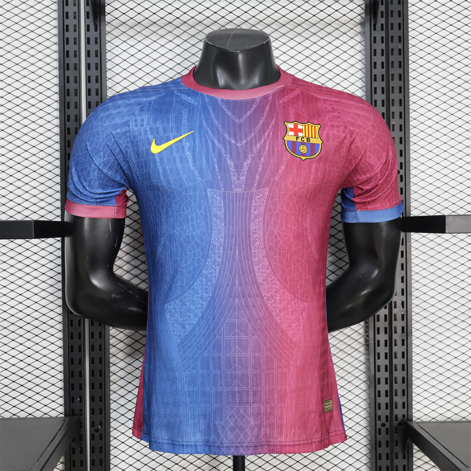Barcelona 25-26 Red And Blue Gradient Special White Jersey - Player Version - Unitedfutballjersey