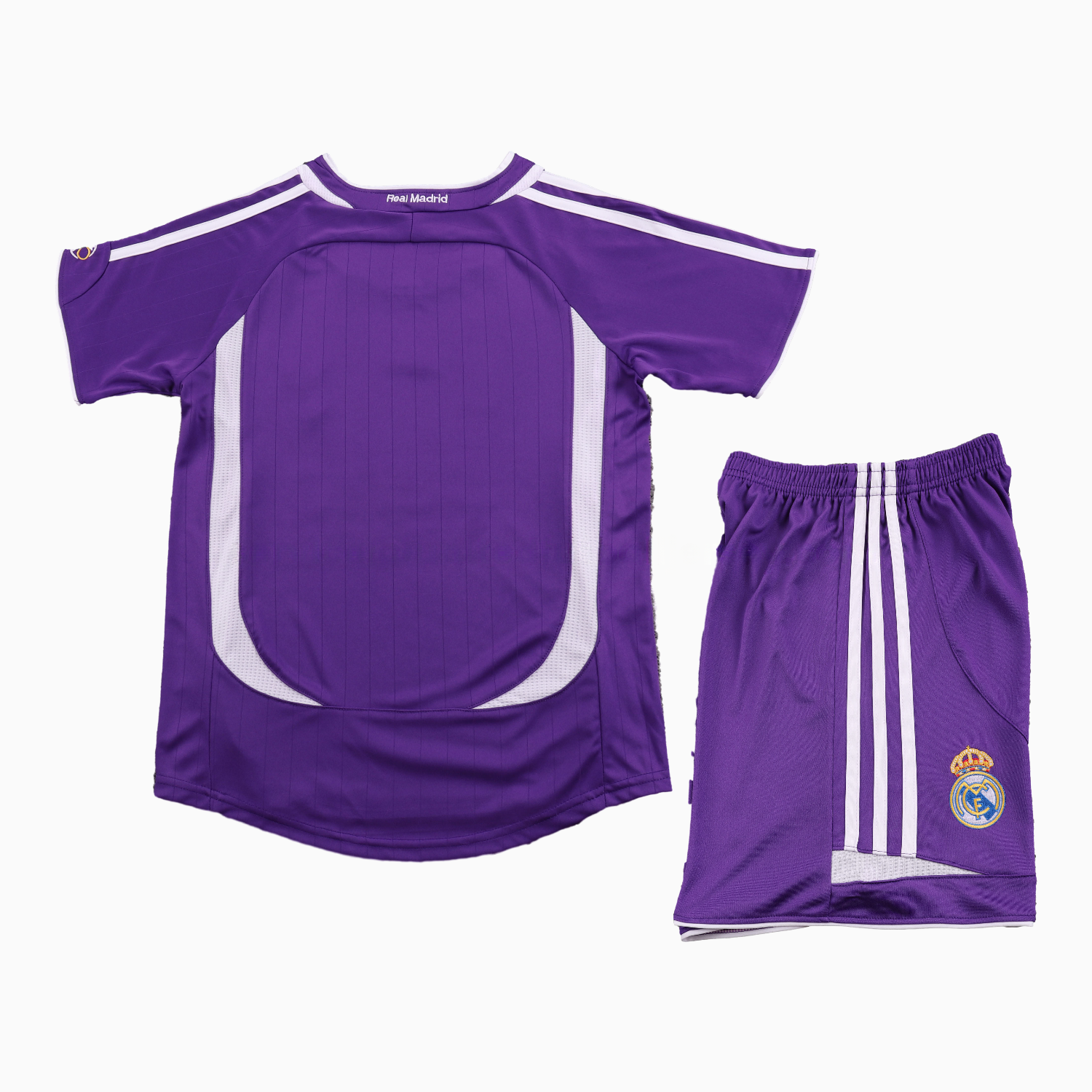 Retro Real Madrid 2006-07 Away Purple Kids Kit - Unitedfutballjersey