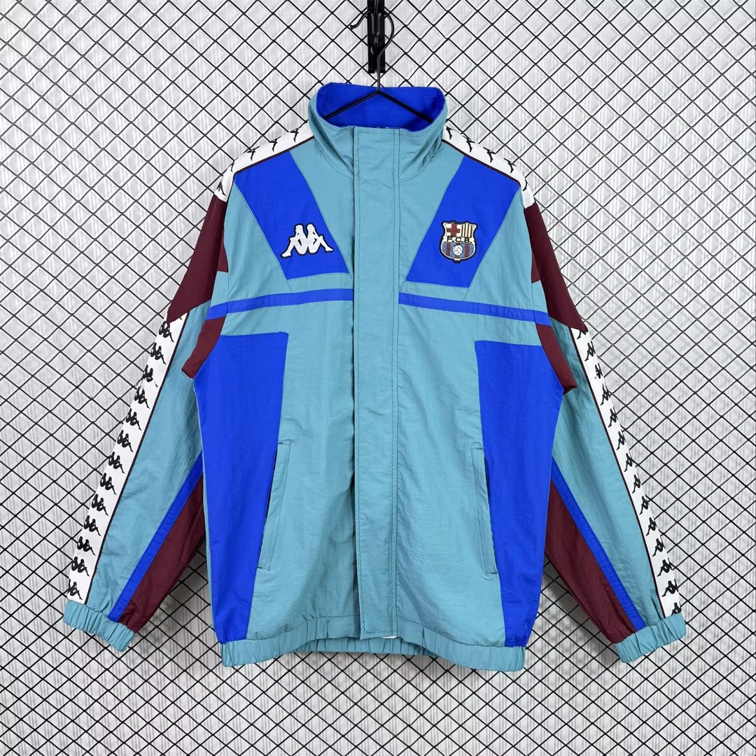 Retro Barcelona 1994-95 Windbreaker Jacket - Blue - Unitedfutballjersey