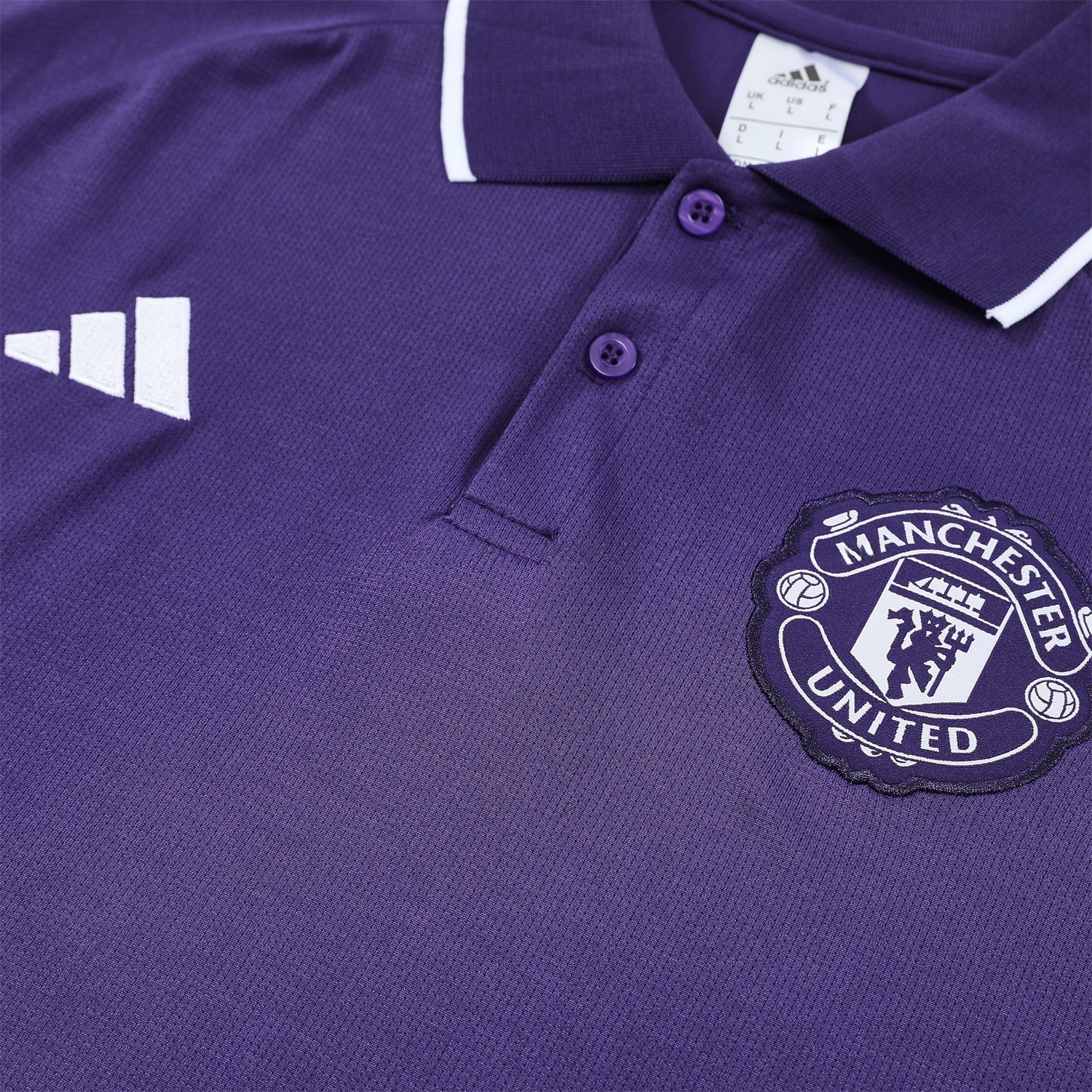 Manchester United 25-26 POLO Short-Sleeve Training Set - Purple Top and Black Pants - Unitedfutballjersey