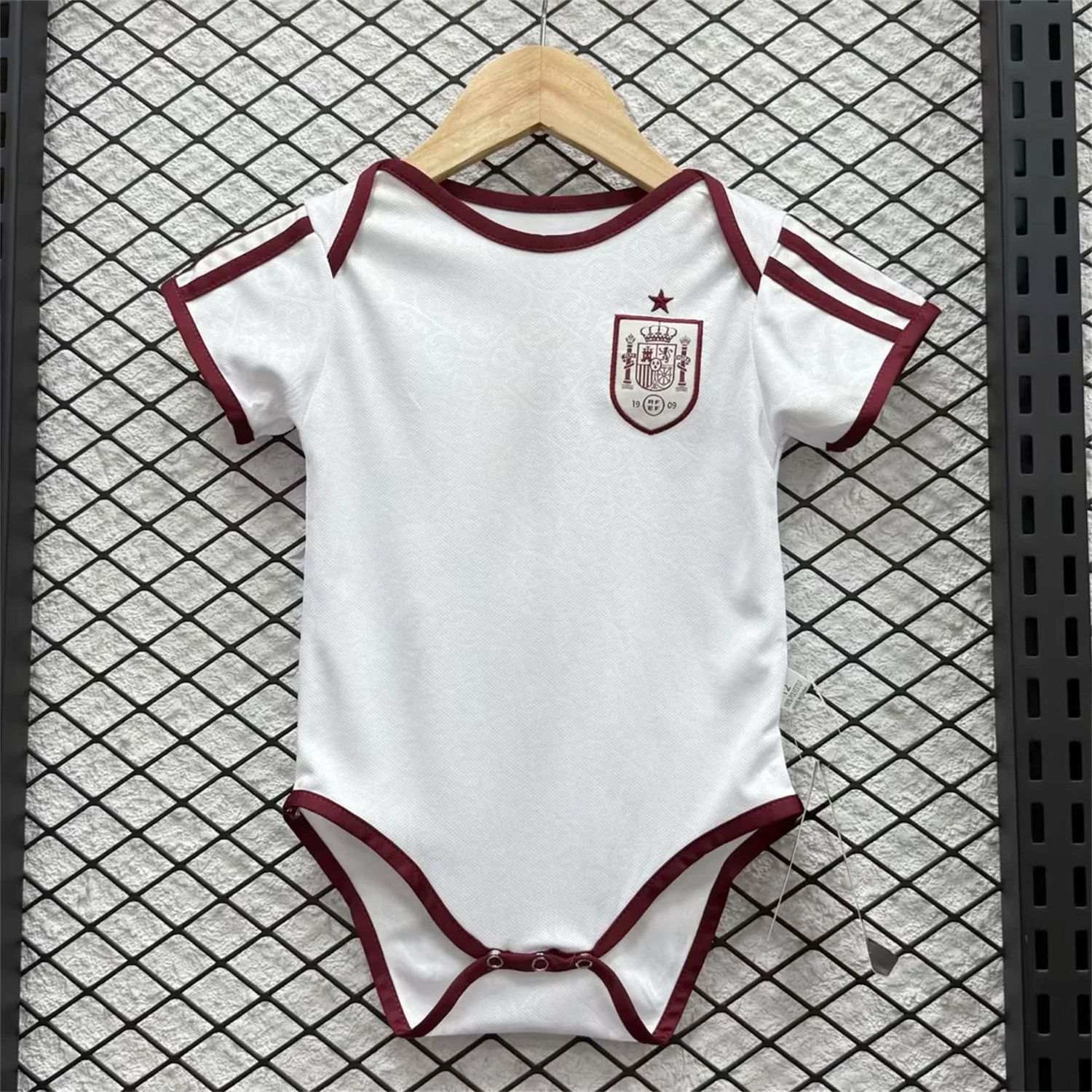 Spain 2026 Away Baby Crawling Suit - Unitedfutballjersey