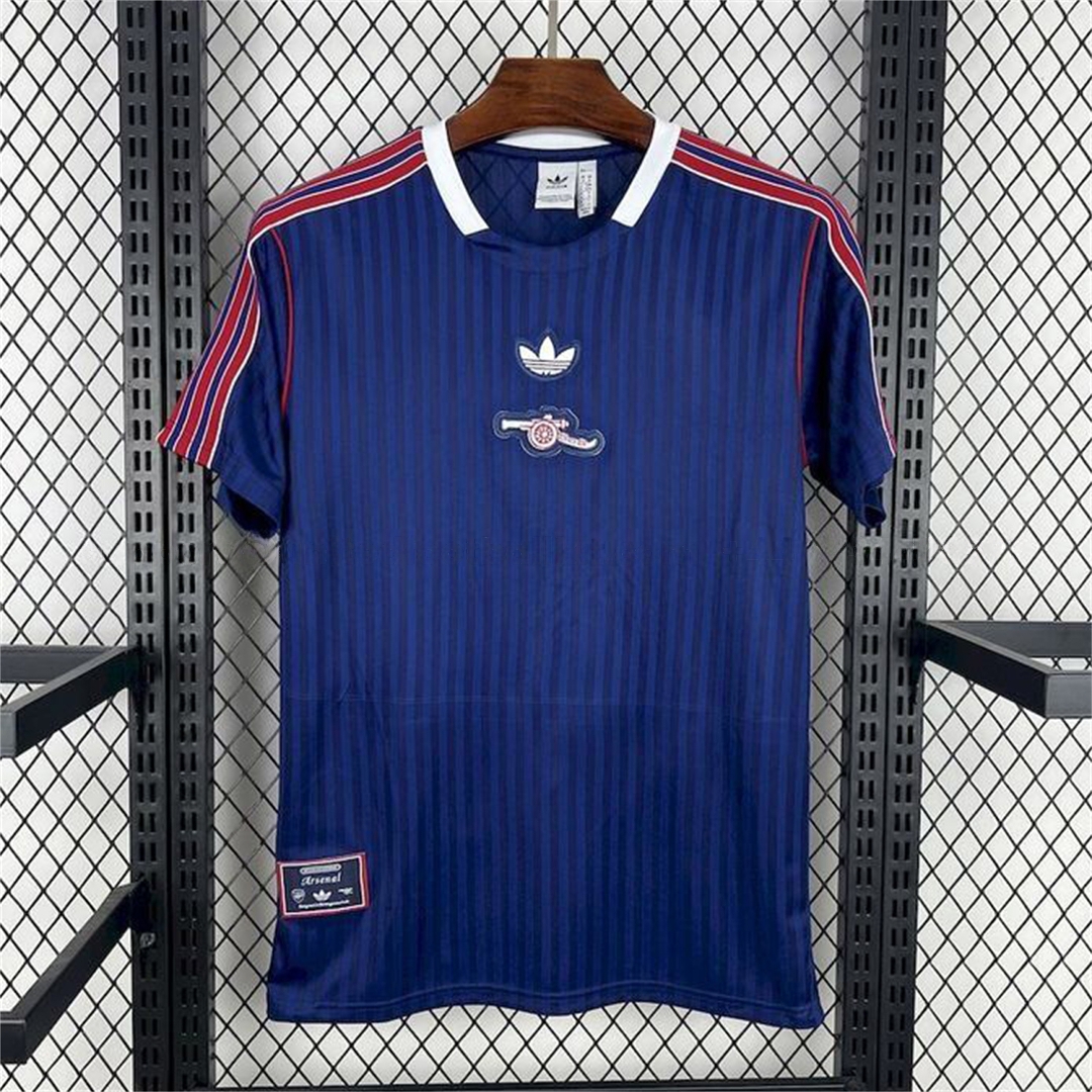 Arsenal 25-26 Blue With Red Stripes Special Jersey - Fans Version - Unitedfutballjersey